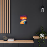 Abstract Coastal Sunset Canvas Wall Art - SynthFrame