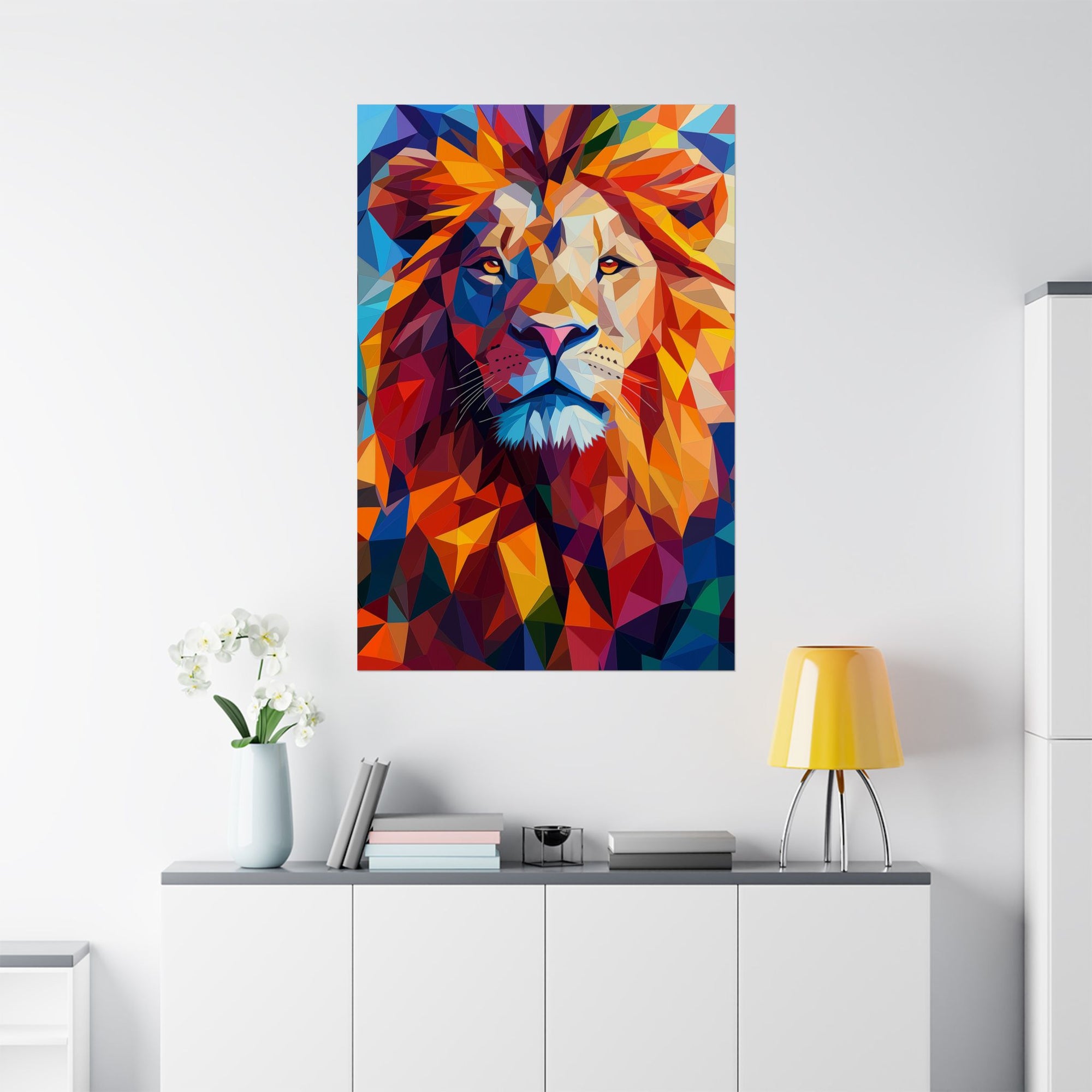 Crystalline Lion Poster