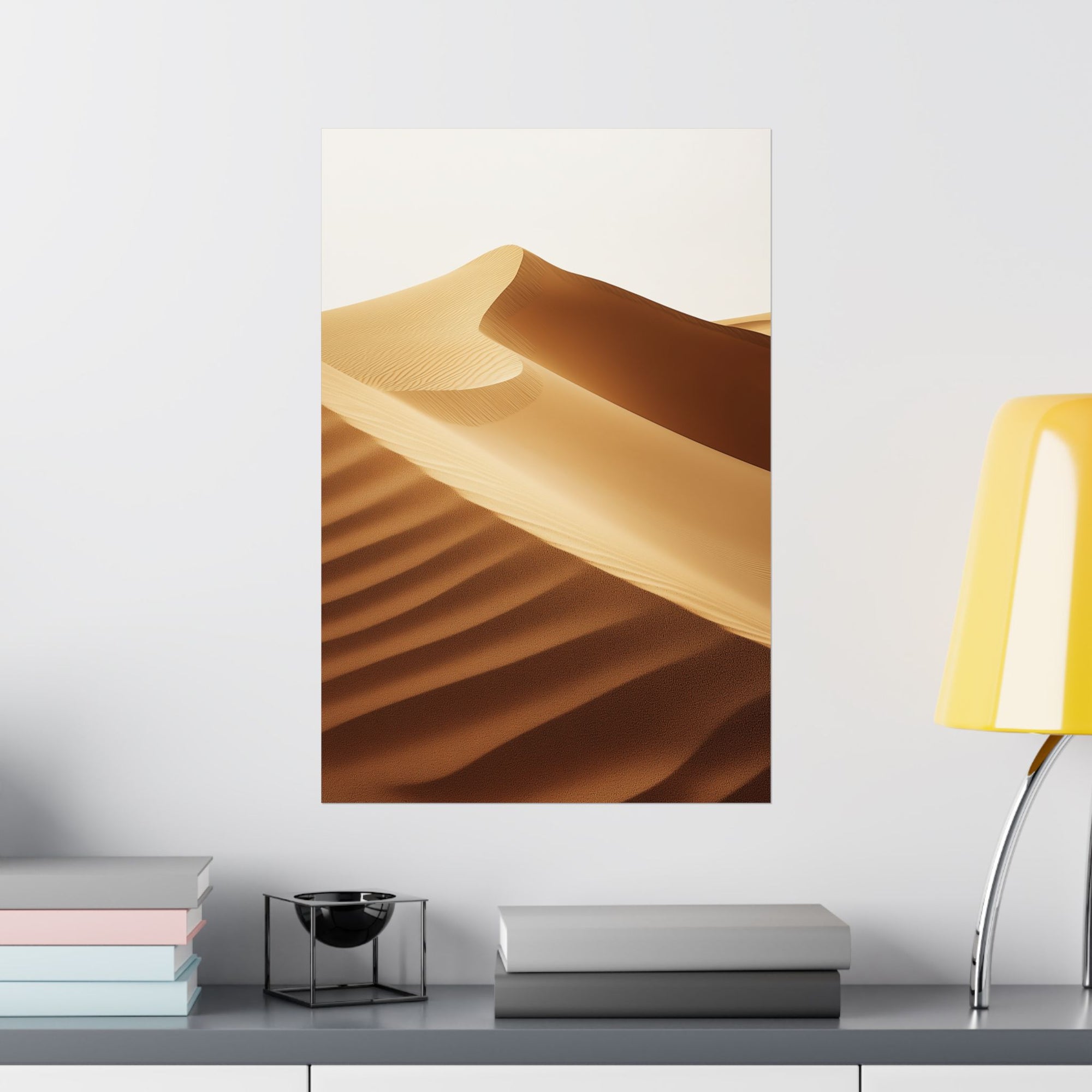 Minimalist Desert Dunes Poster Wall Art - SynthFrame