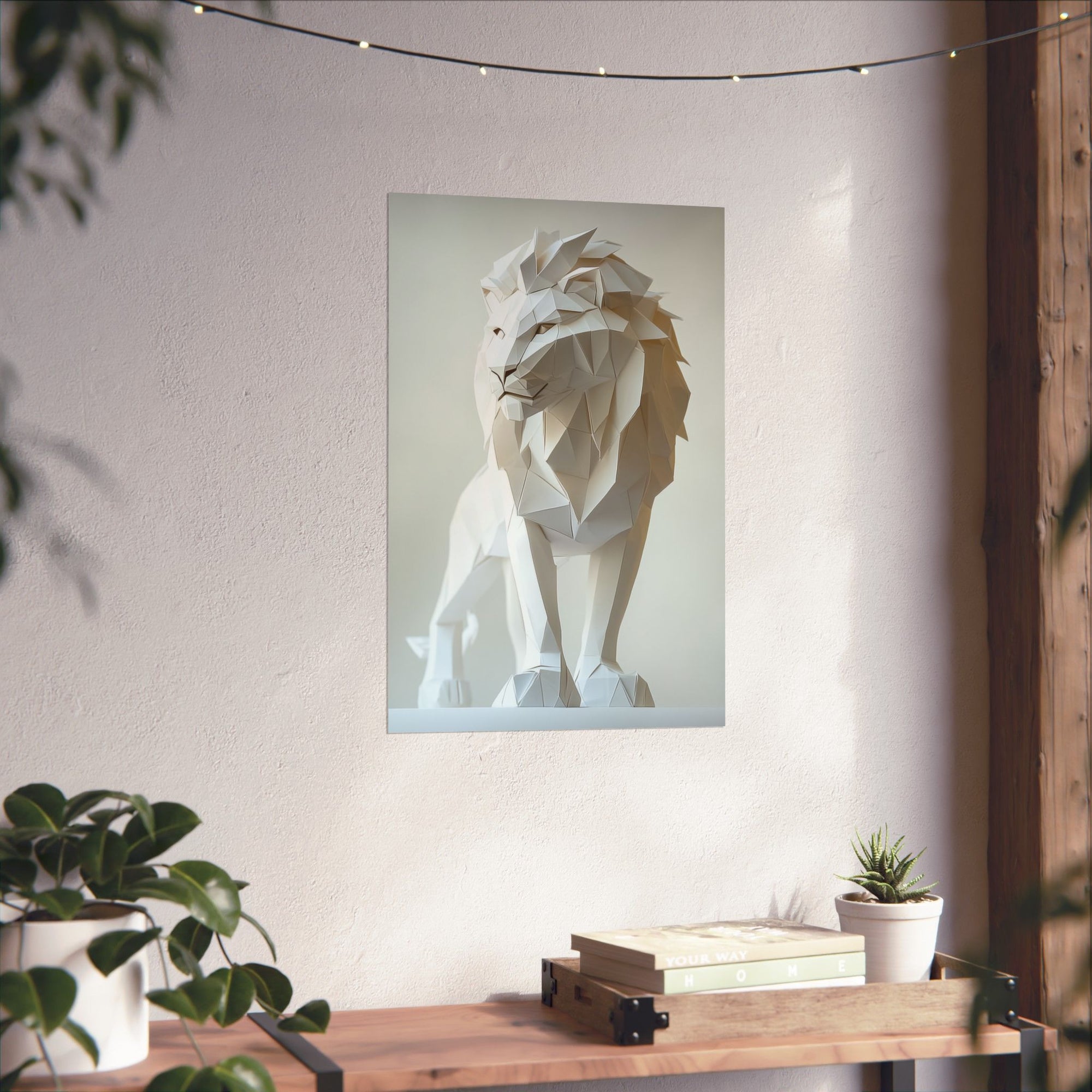 Folded Lion Poster