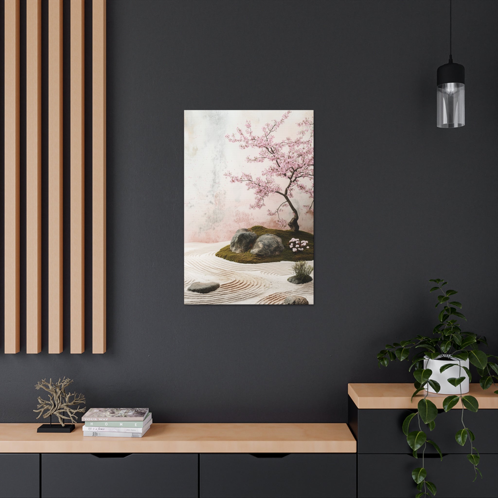 Zen Japanese Garden Canvas Wall Art - SynthFrame