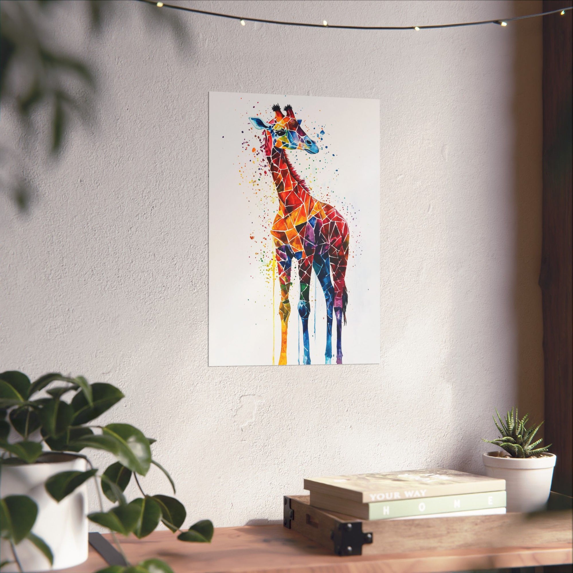 Watercolor Giraffe Poster