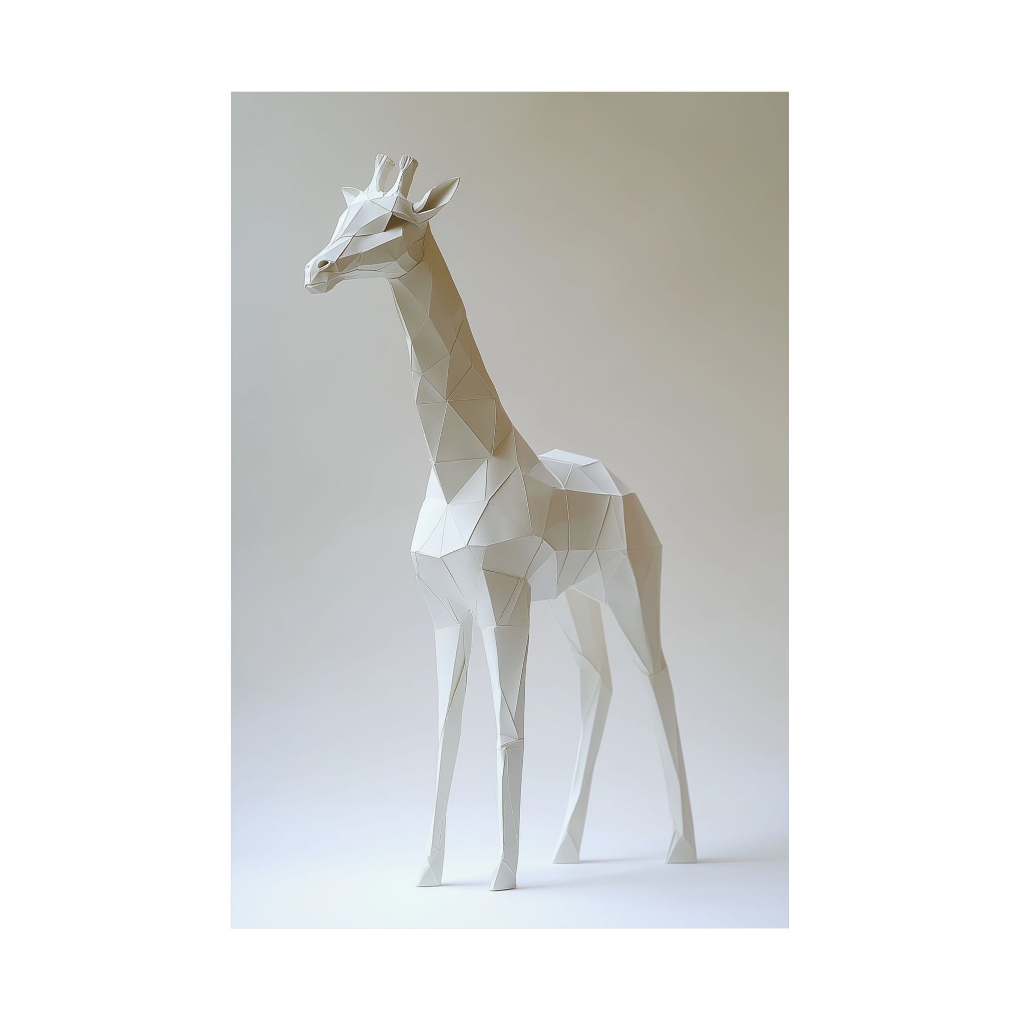 Folded Giraffe Poster