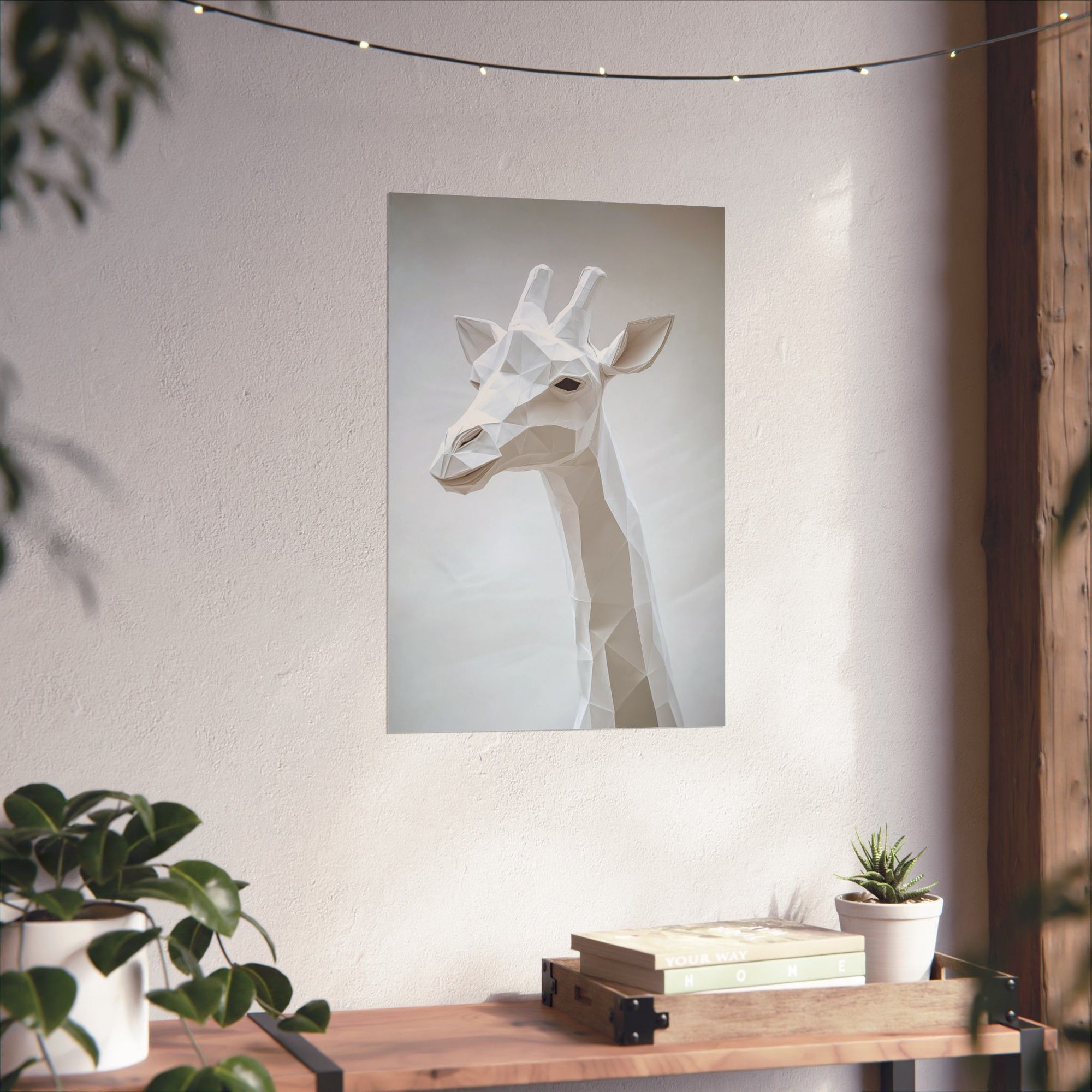 Folded Giraffe Poster