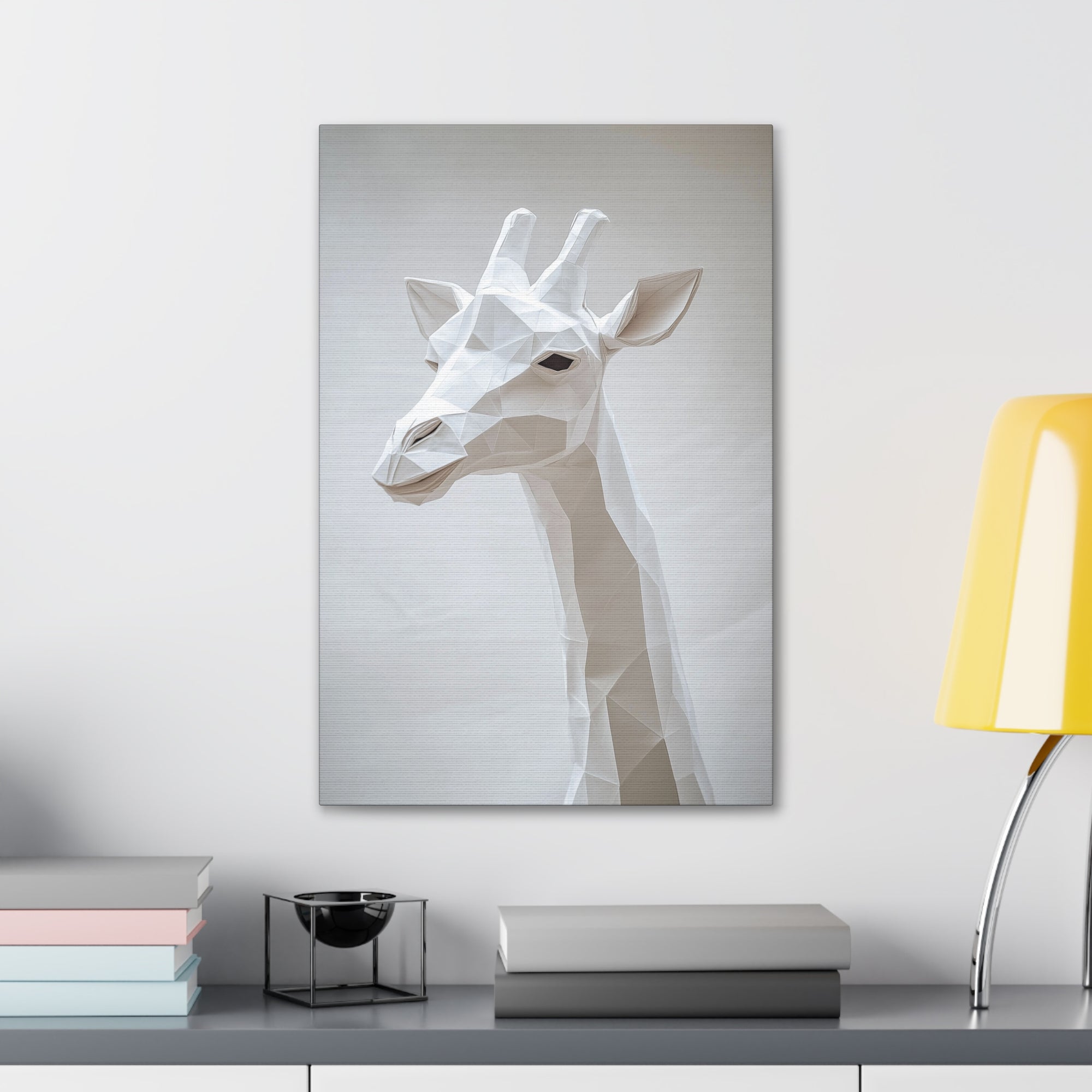 Folded Giraffe Canvas Wall Art - SynthFrame