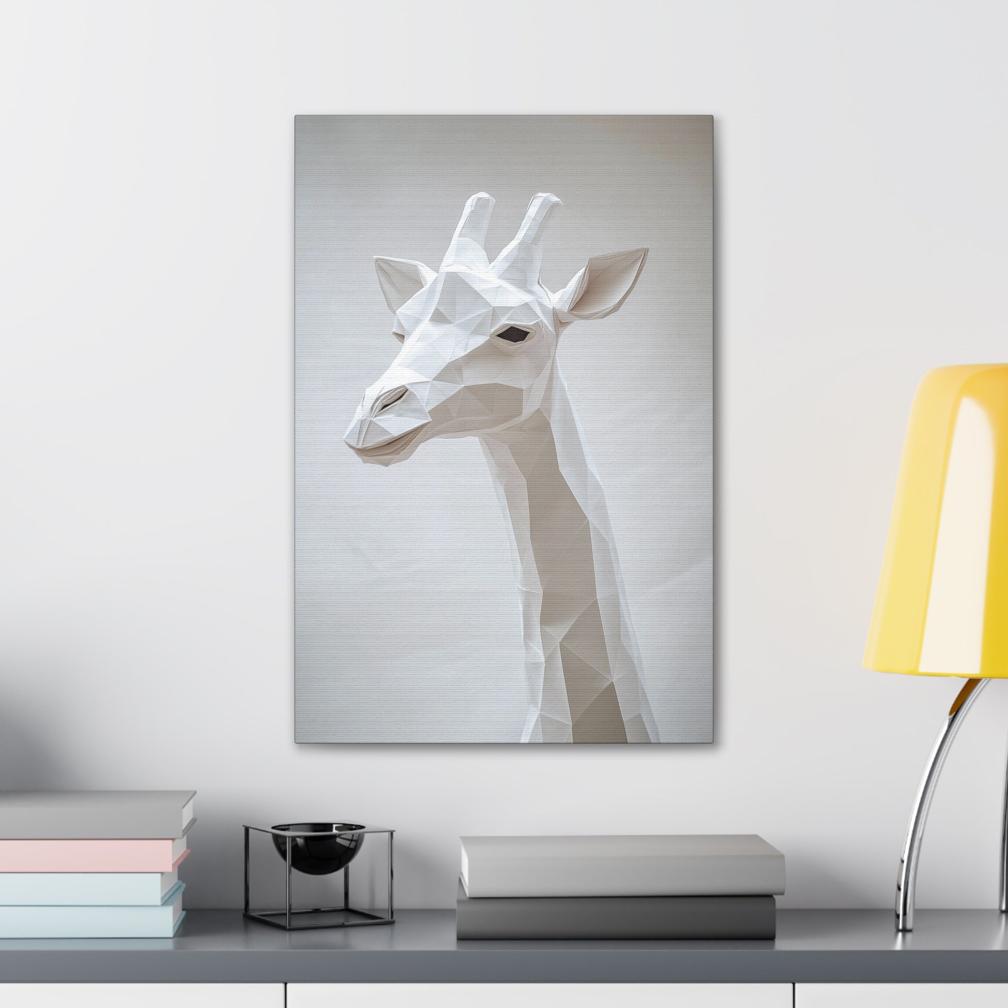 Folded Giraffe Canvas Wall Art - SynthFrame