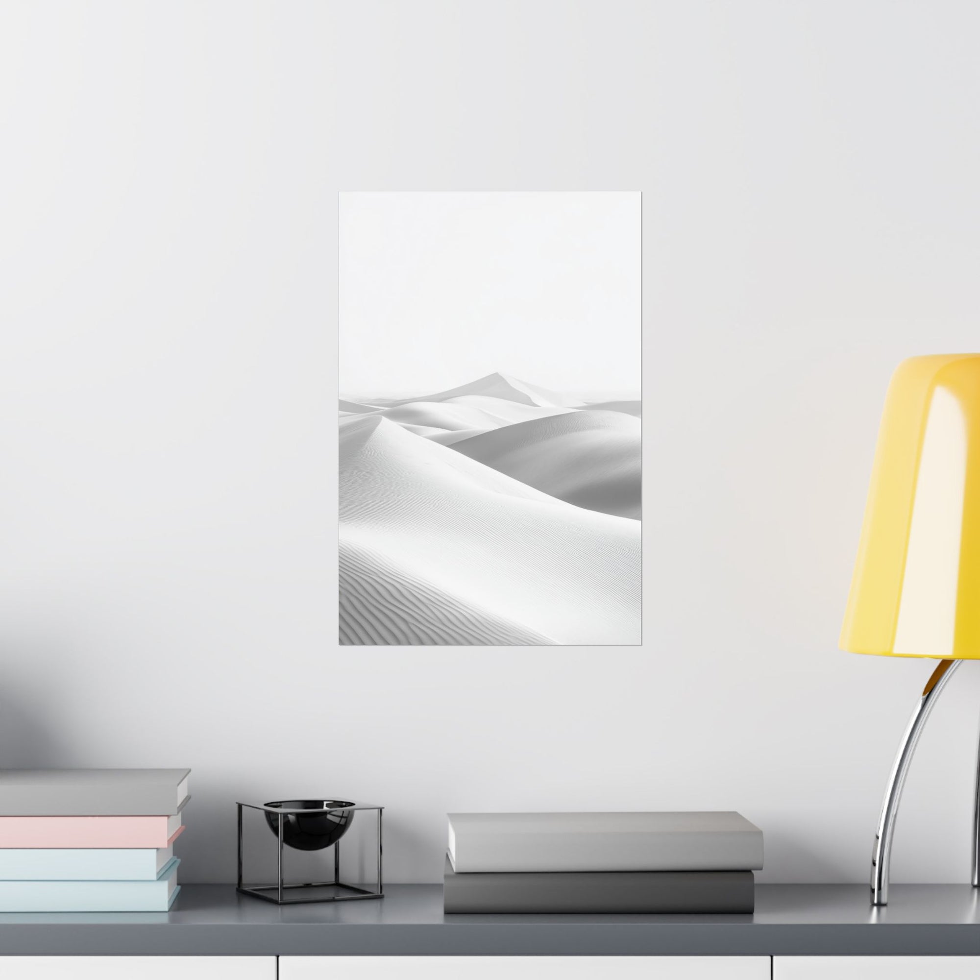 Minimalist Desert Dunes Poster Wall Art - SynthFrame