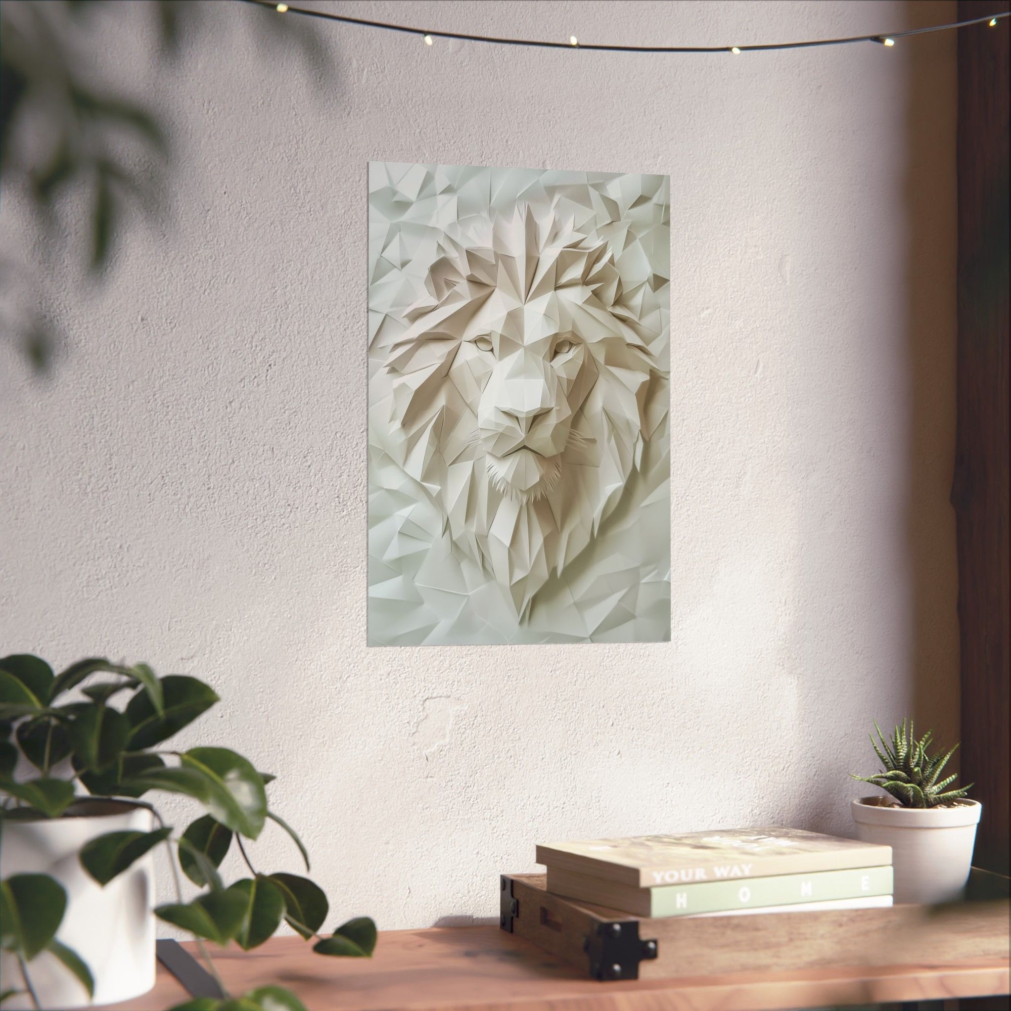 Folded Lion Poster