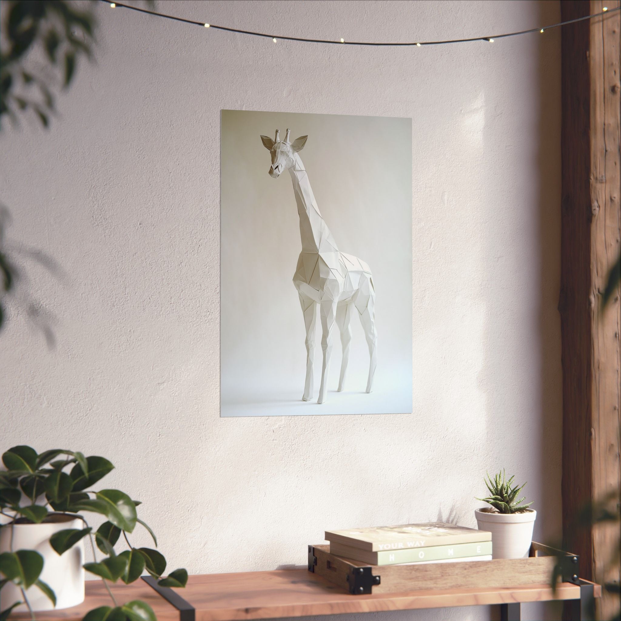 Folded Giraffe Poster