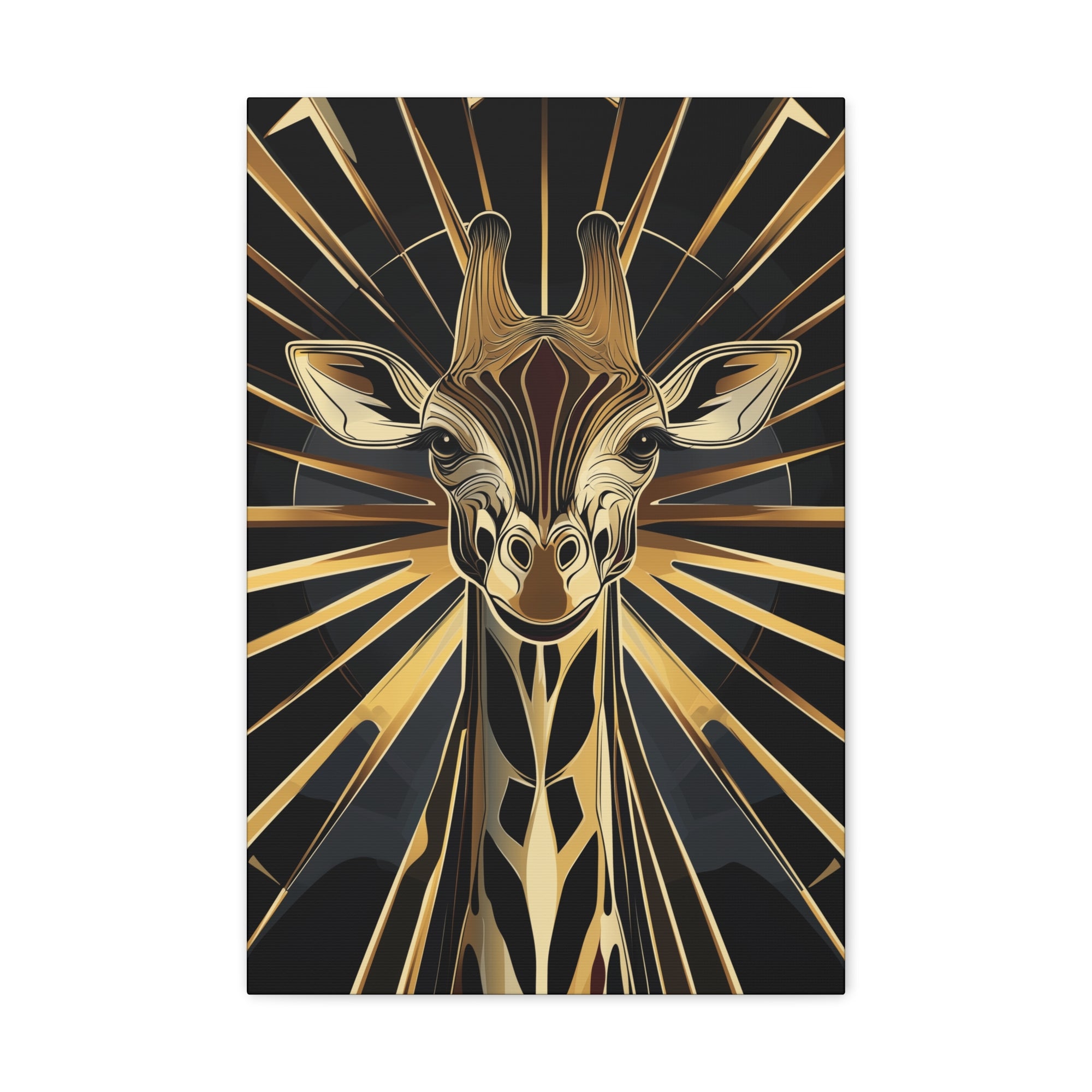 Gilded Giraffe Canvas Wall Art - SynthFrame