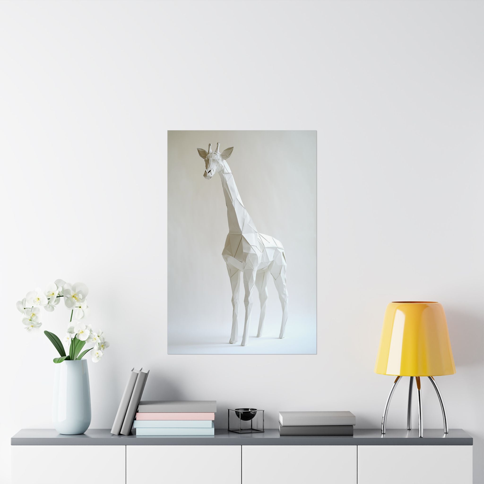 Folded Giraffe Poster