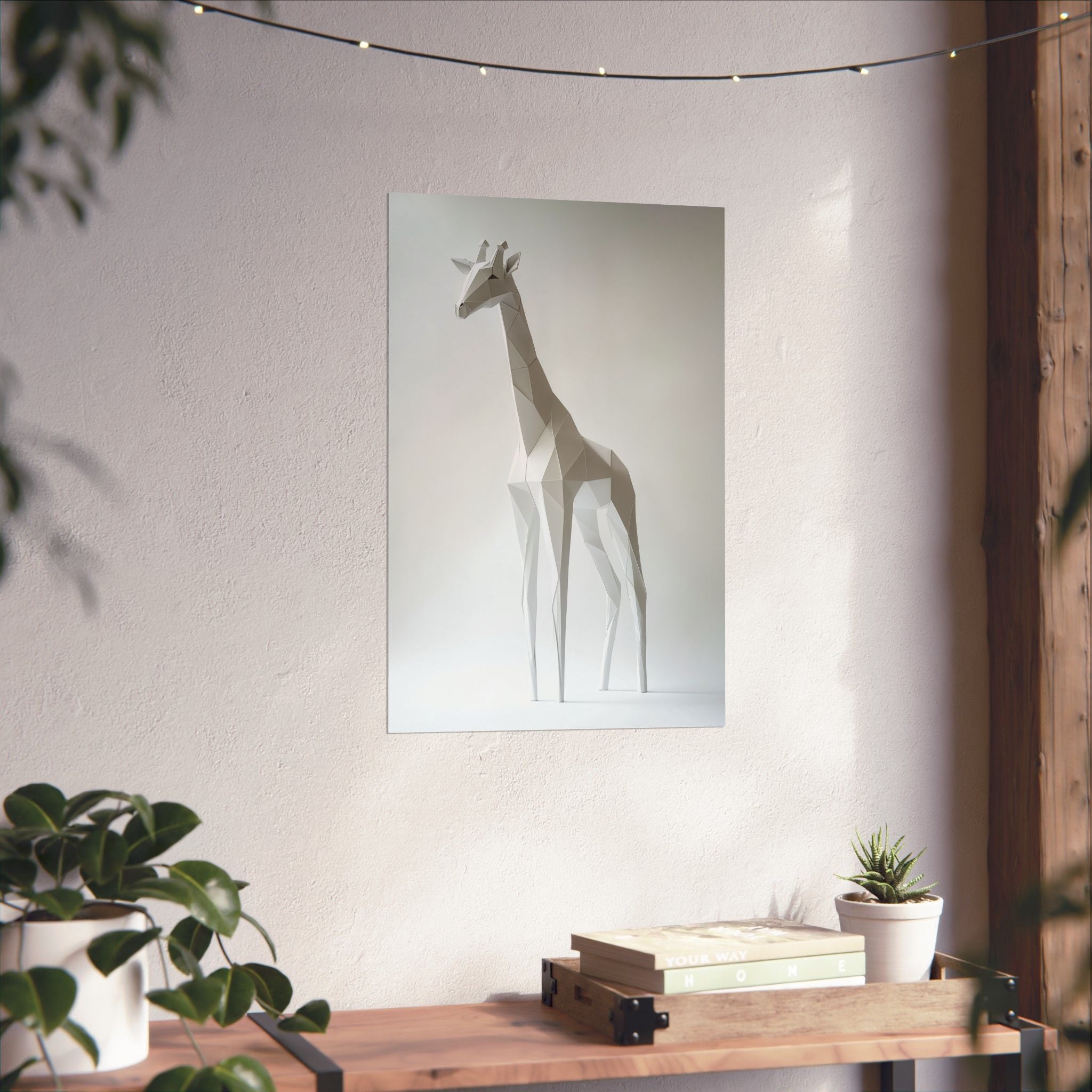 Folded Giraffe Poster