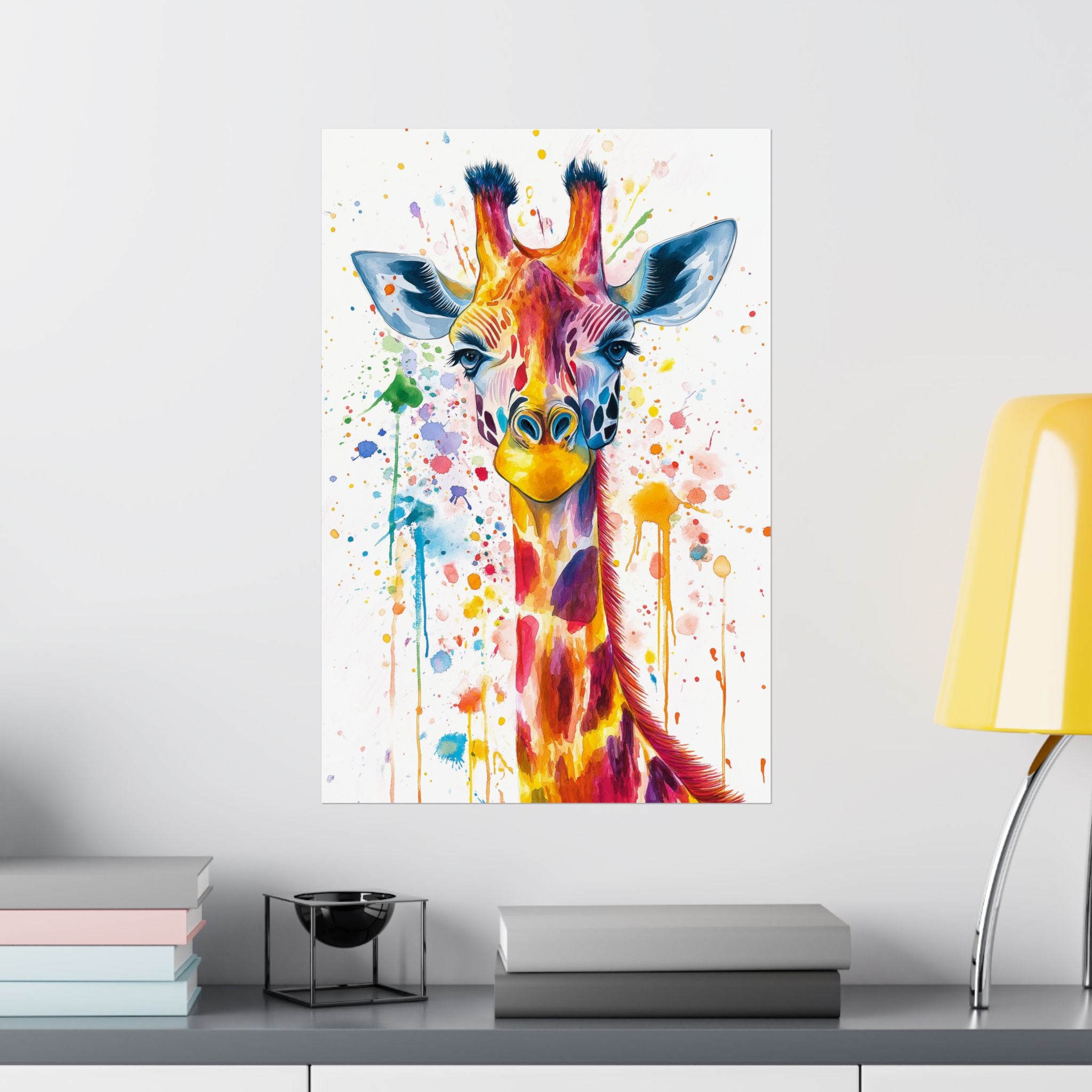 Watercolor Giraffe Poster