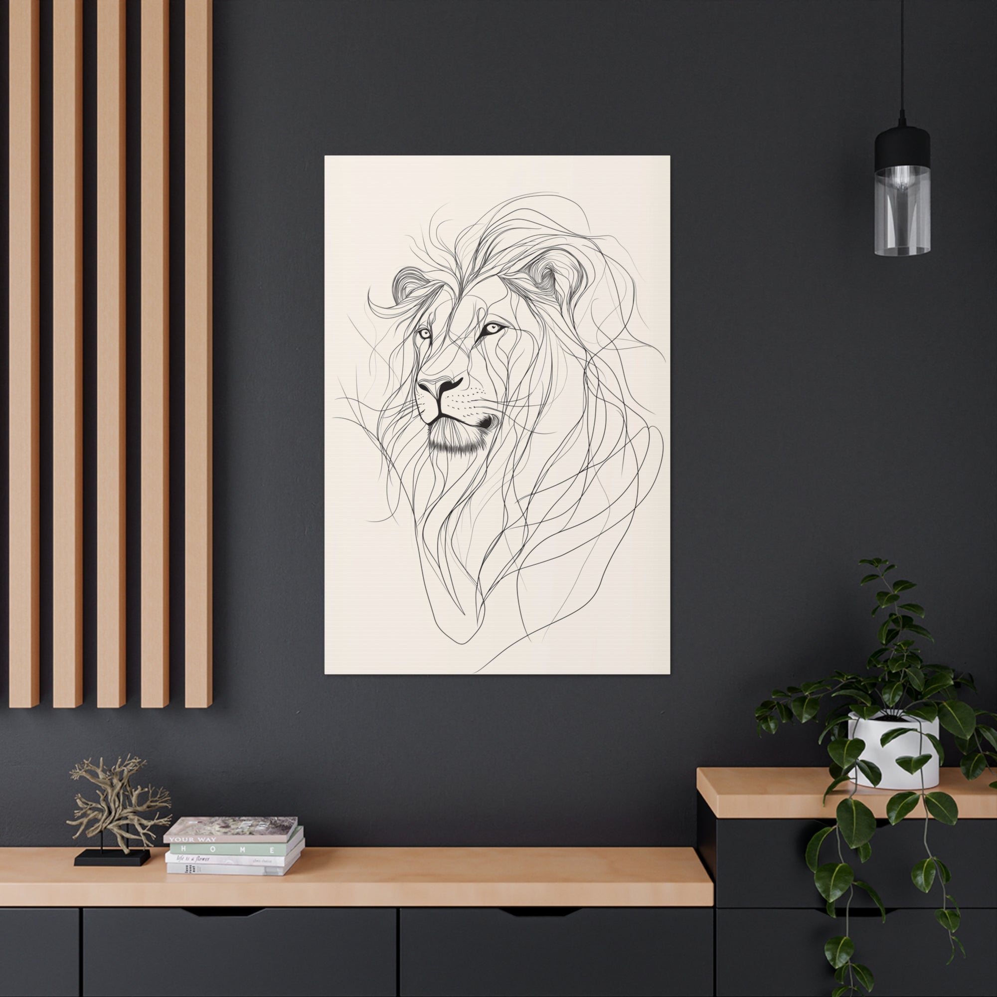 Essence of Lion Canvas Wall Art - SynthFrame