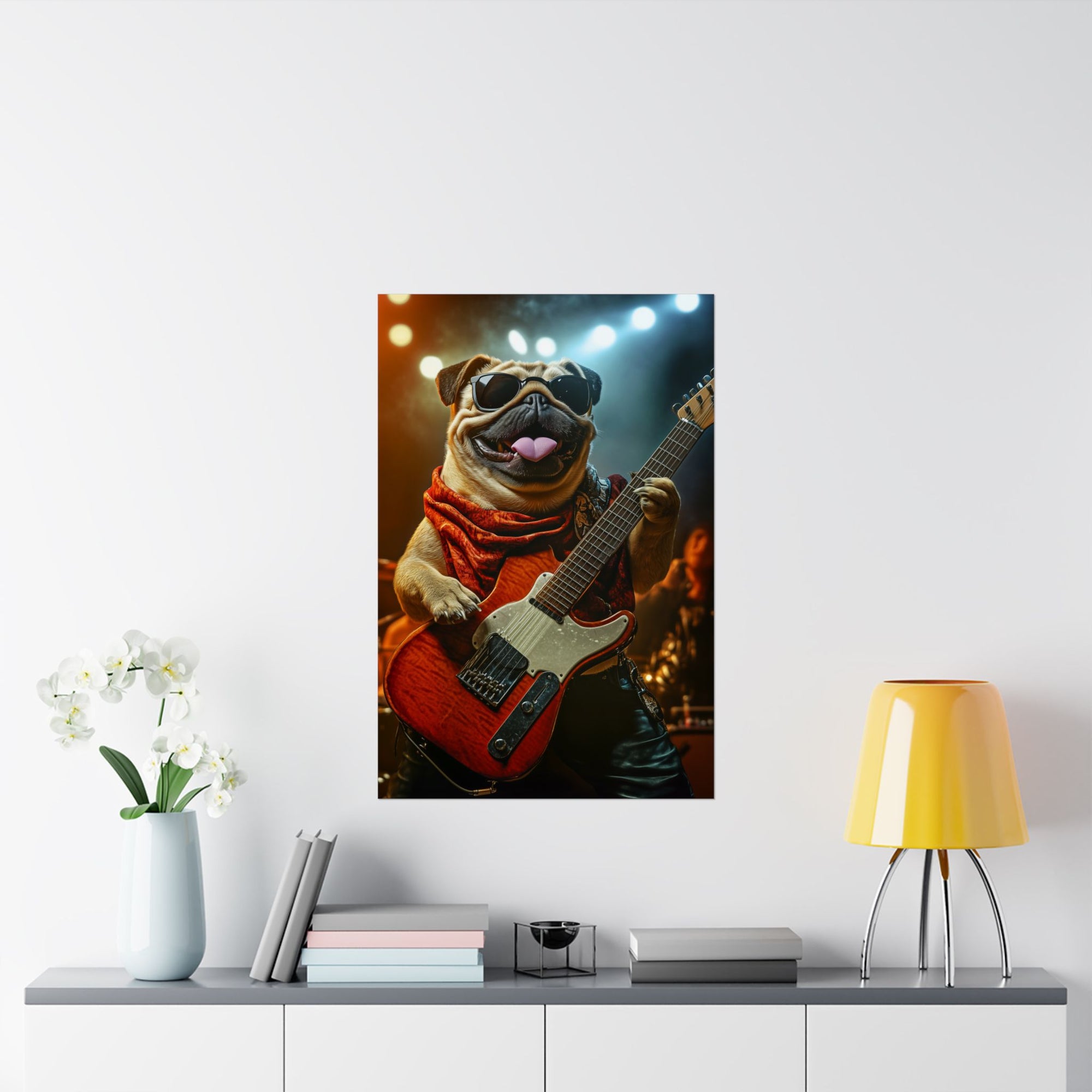 Rockstar Pug Poster