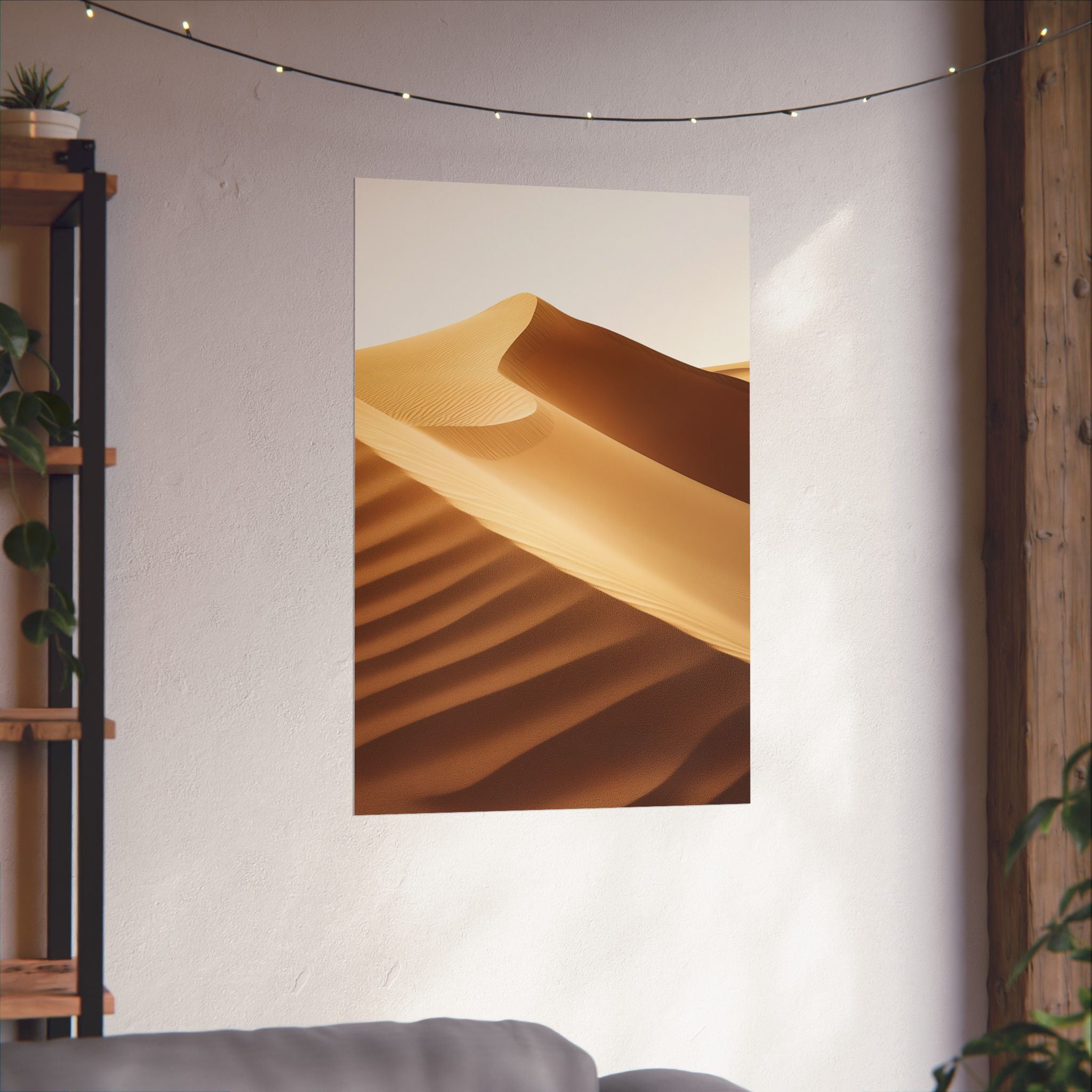 Minimalist Desert Dunes Poster Wall Art - SynthFrame