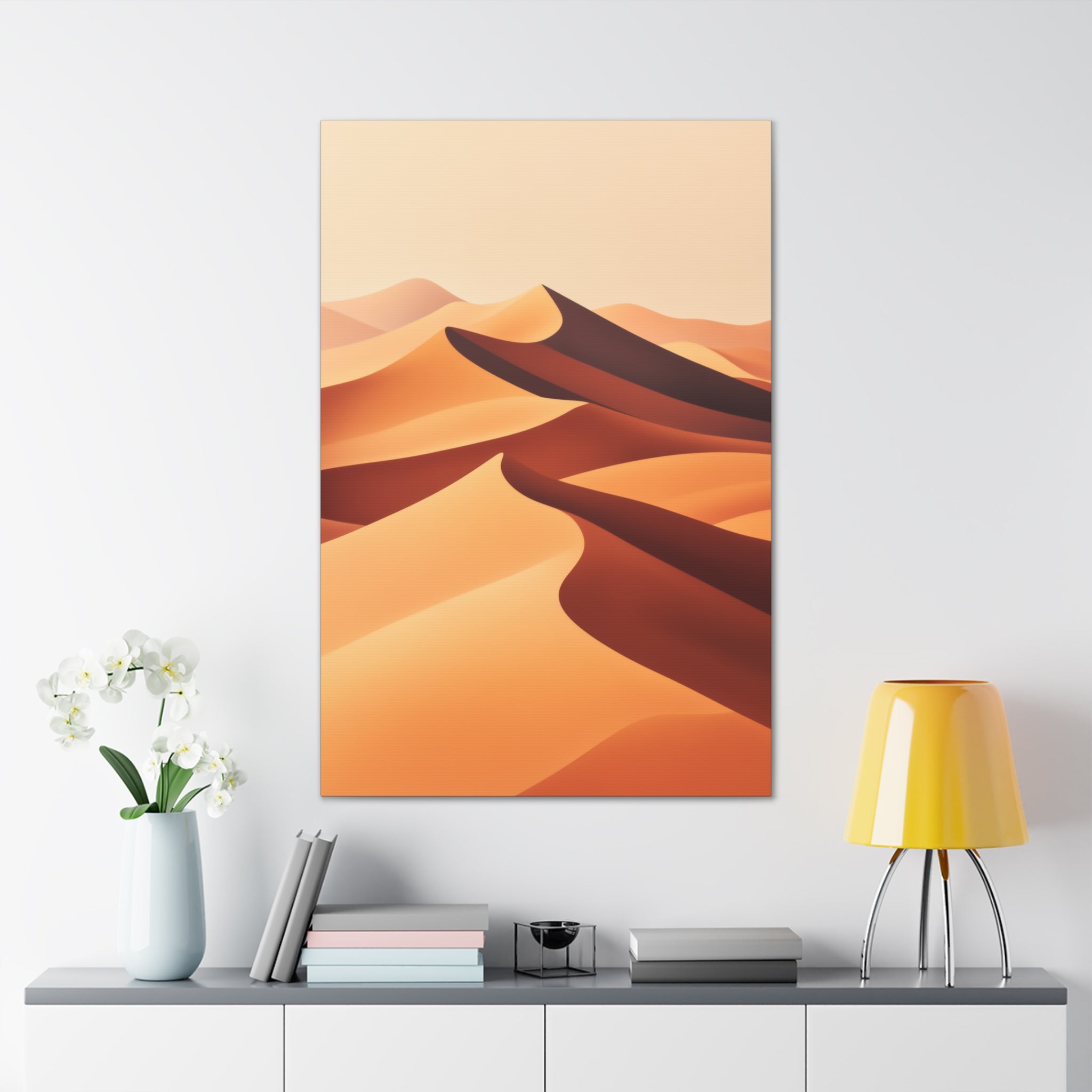 Minimalist Desert Dunes Canvas Wall Art - SynthFrame