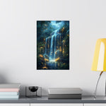 Enchanted Waterfall Oasis Poster Wall Art - SynthFrame