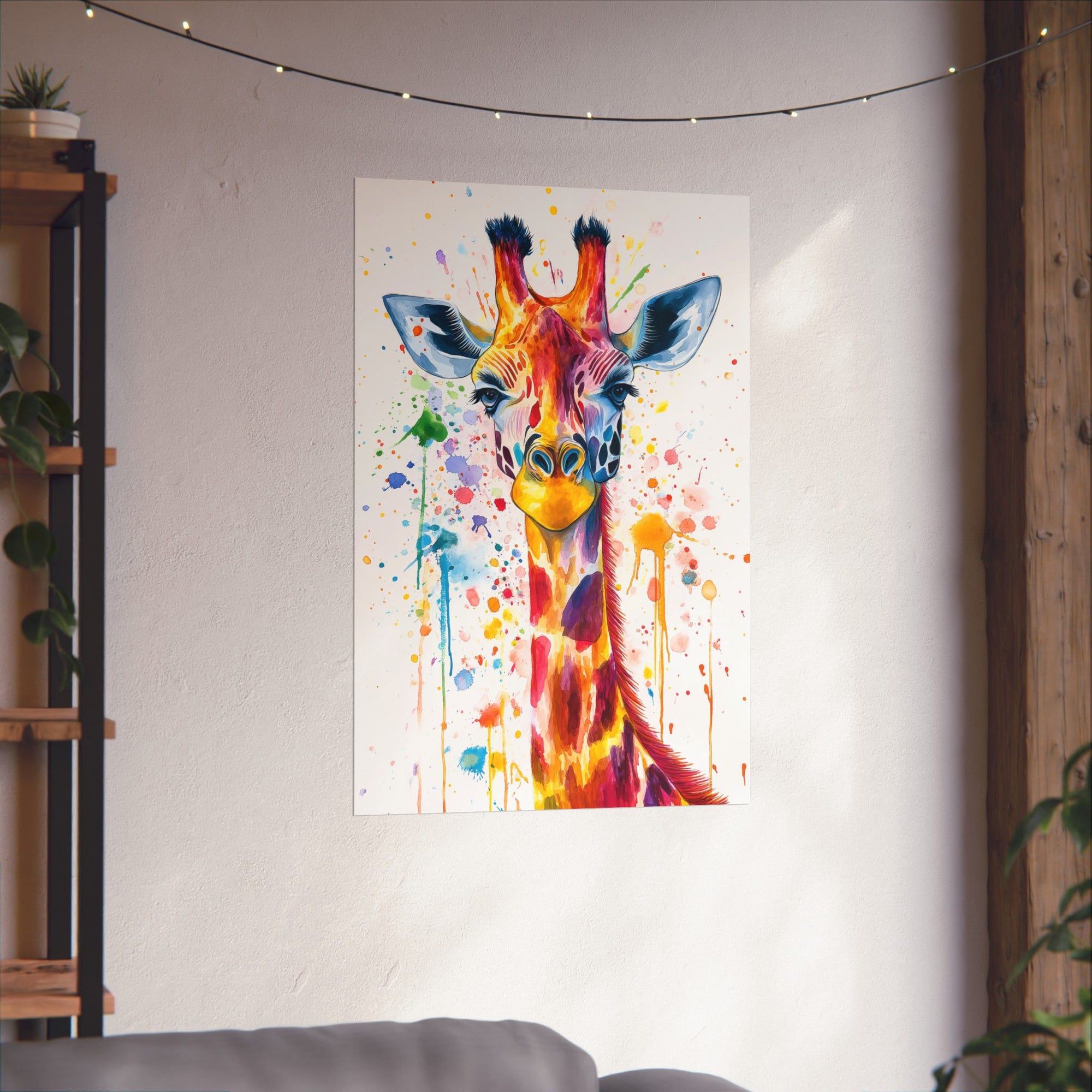 Watercolor Giraffe Poster