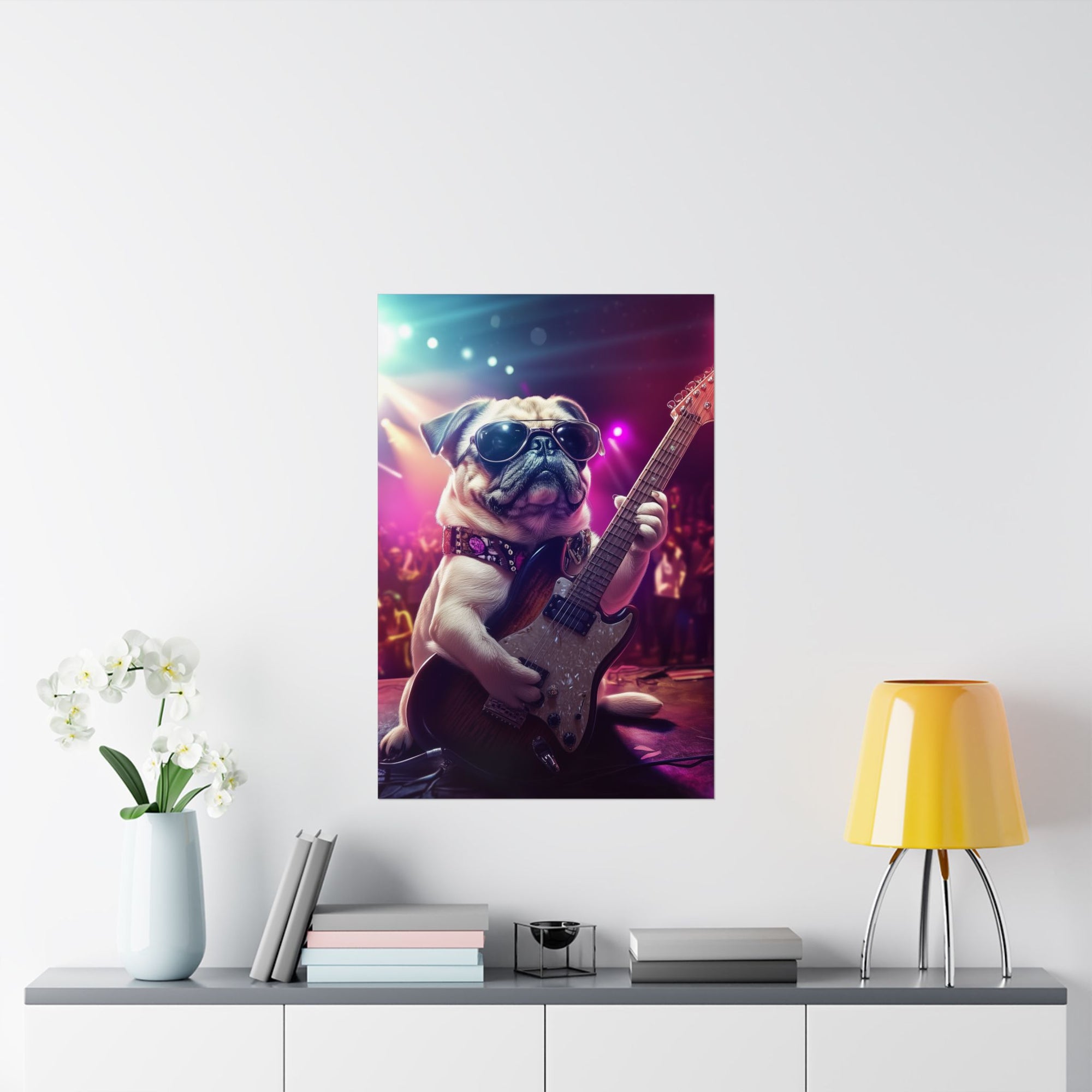 Rockstar Pug Poster