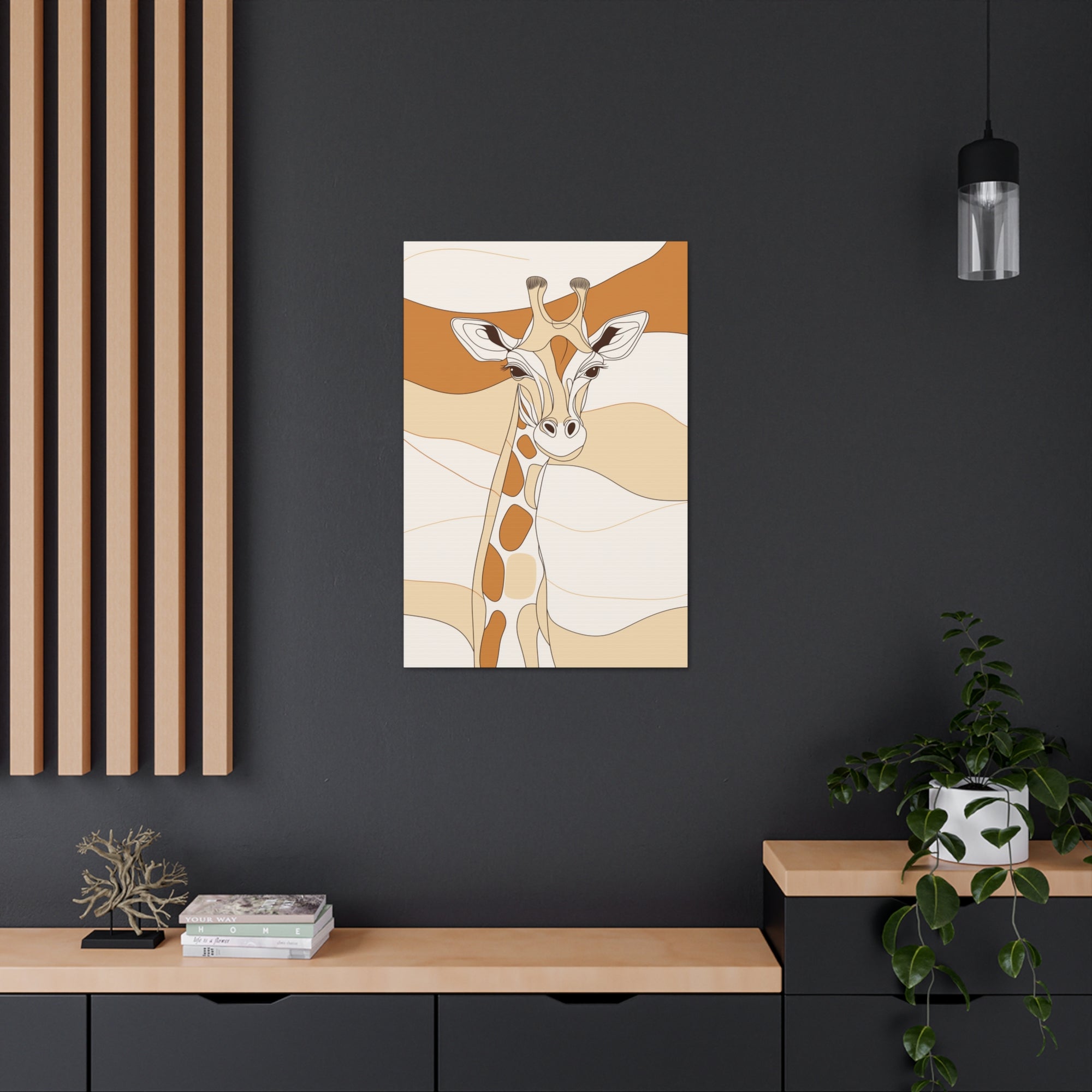 Essence of Giraffe Canvas Wall Art - SynthFrame