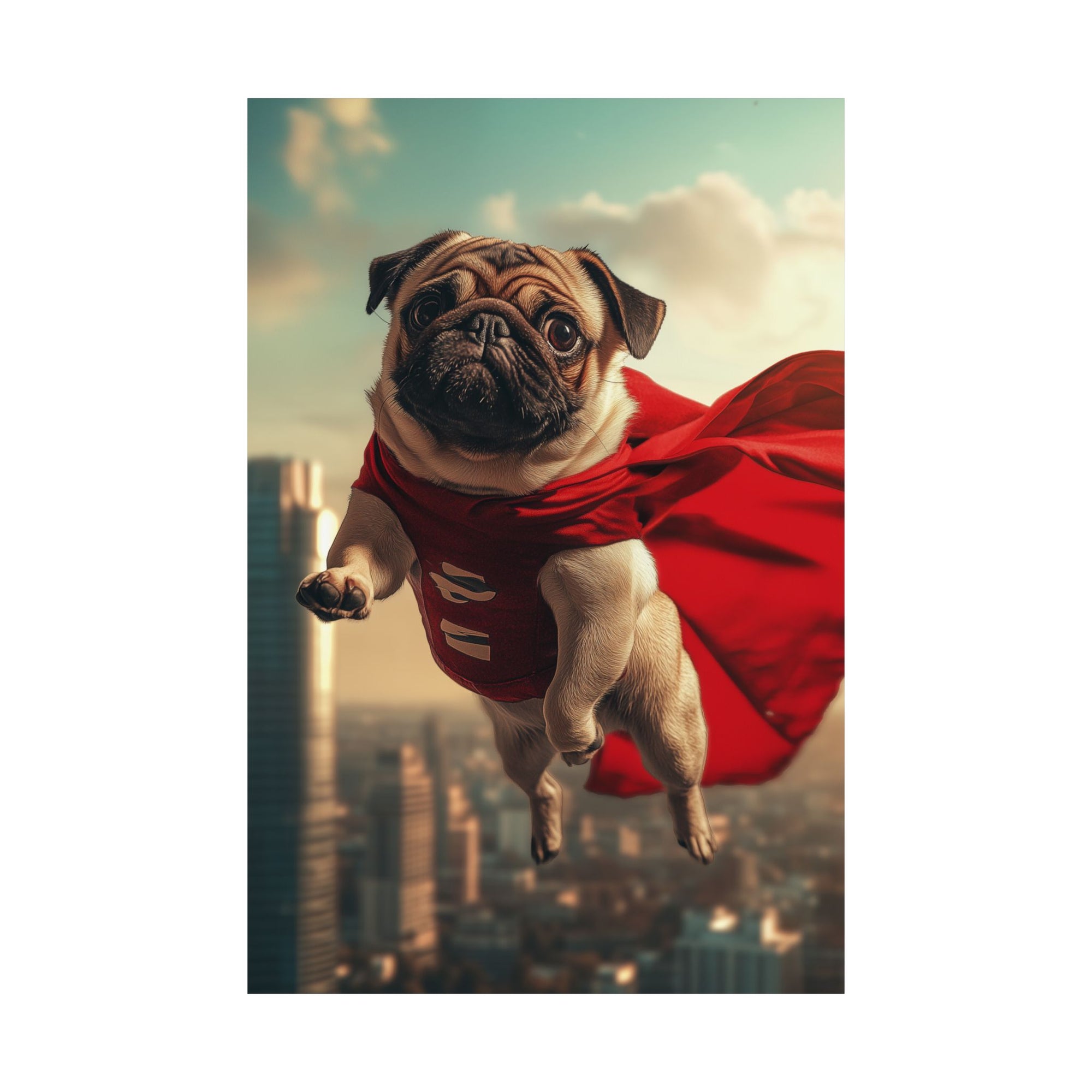 Superhero Pug Poster