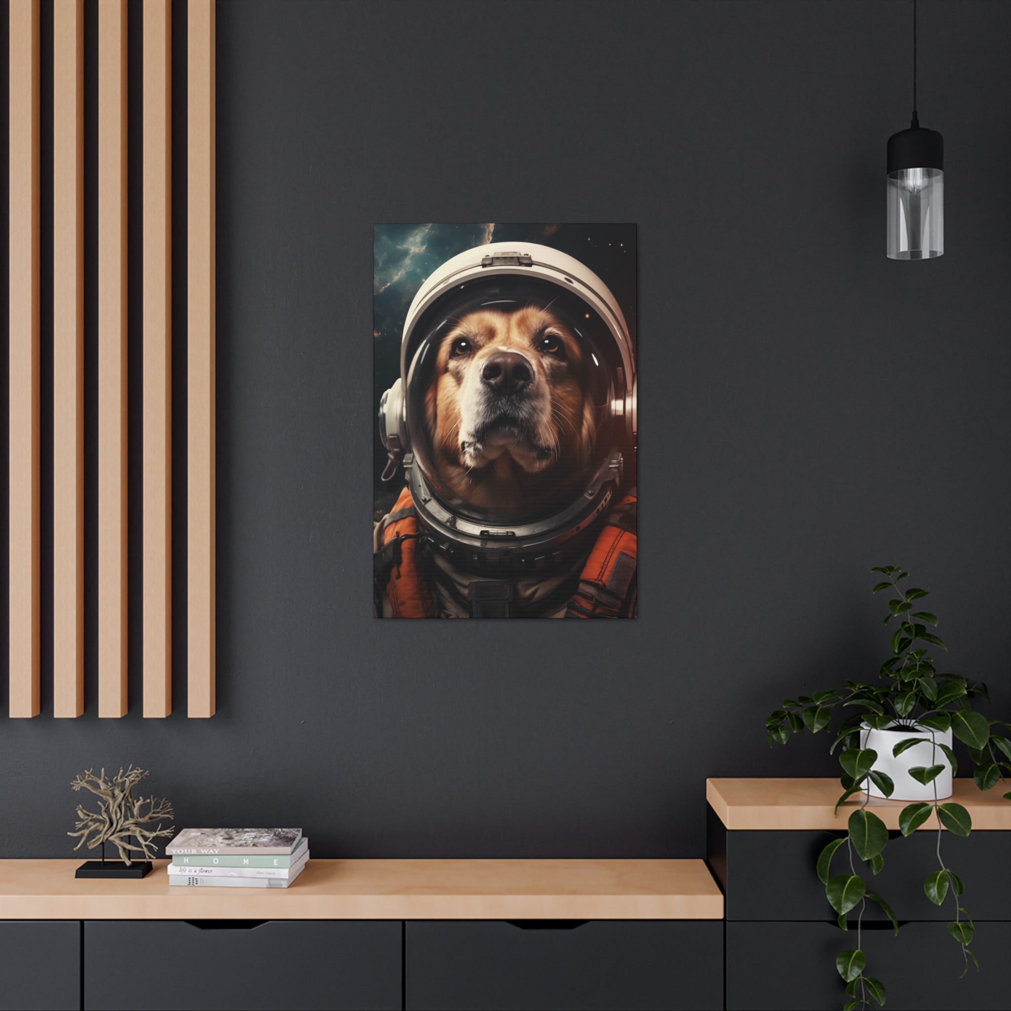 AstroDog 1 Canvas Wall Art - SynthFrame