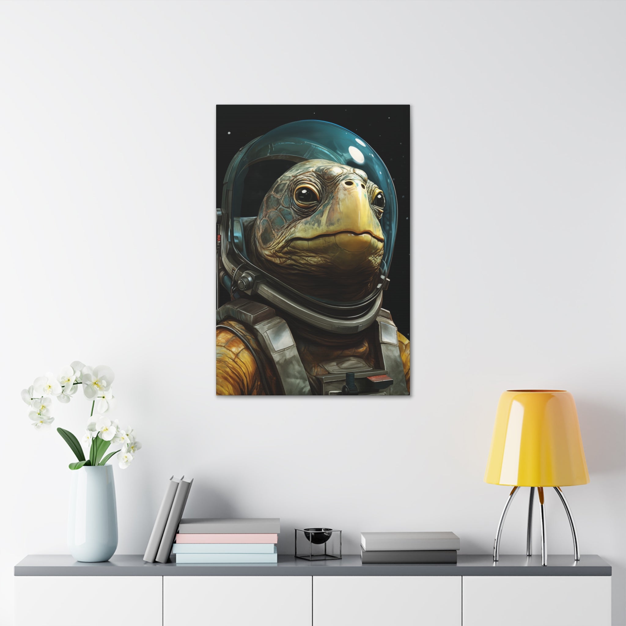 AstroTurtle 1 Canvas Wall Art - SynthFrame