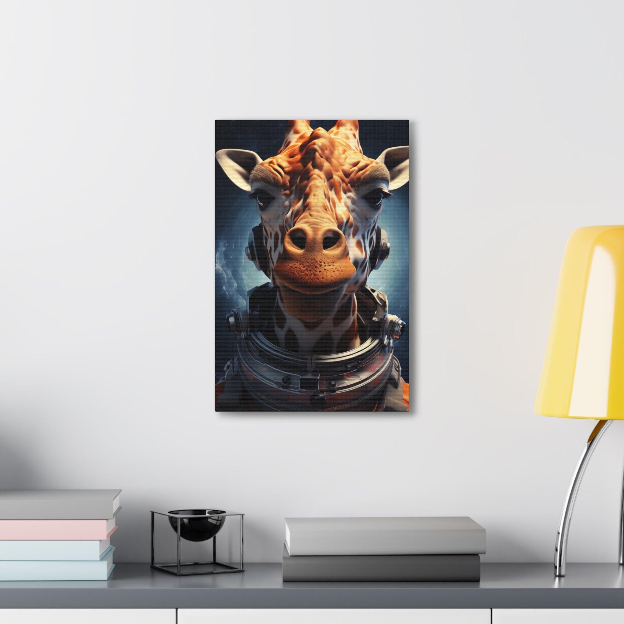 AstroGiraffe 1 Canvas Wall Art - SynthFrame