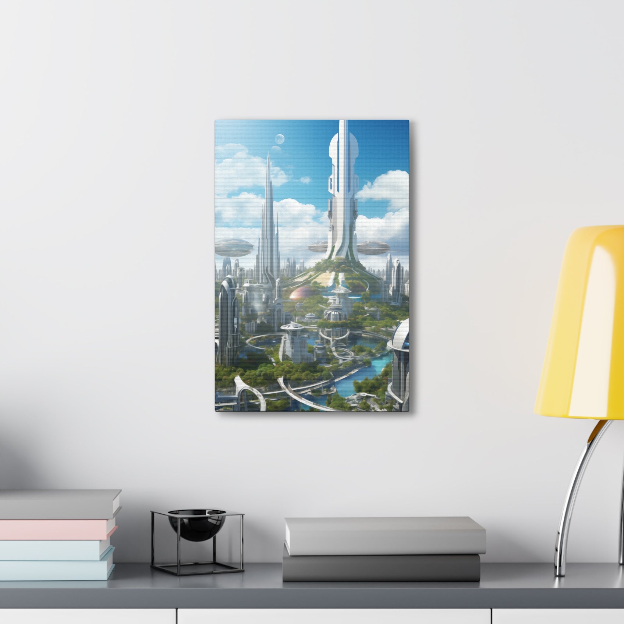 Futuristic Eco City 8 Canvas Wall Art - SynthFrame