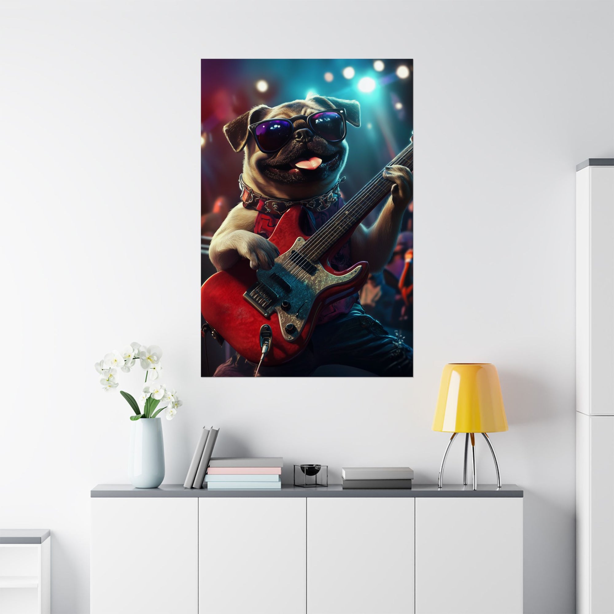 Rockstar Pug Poster