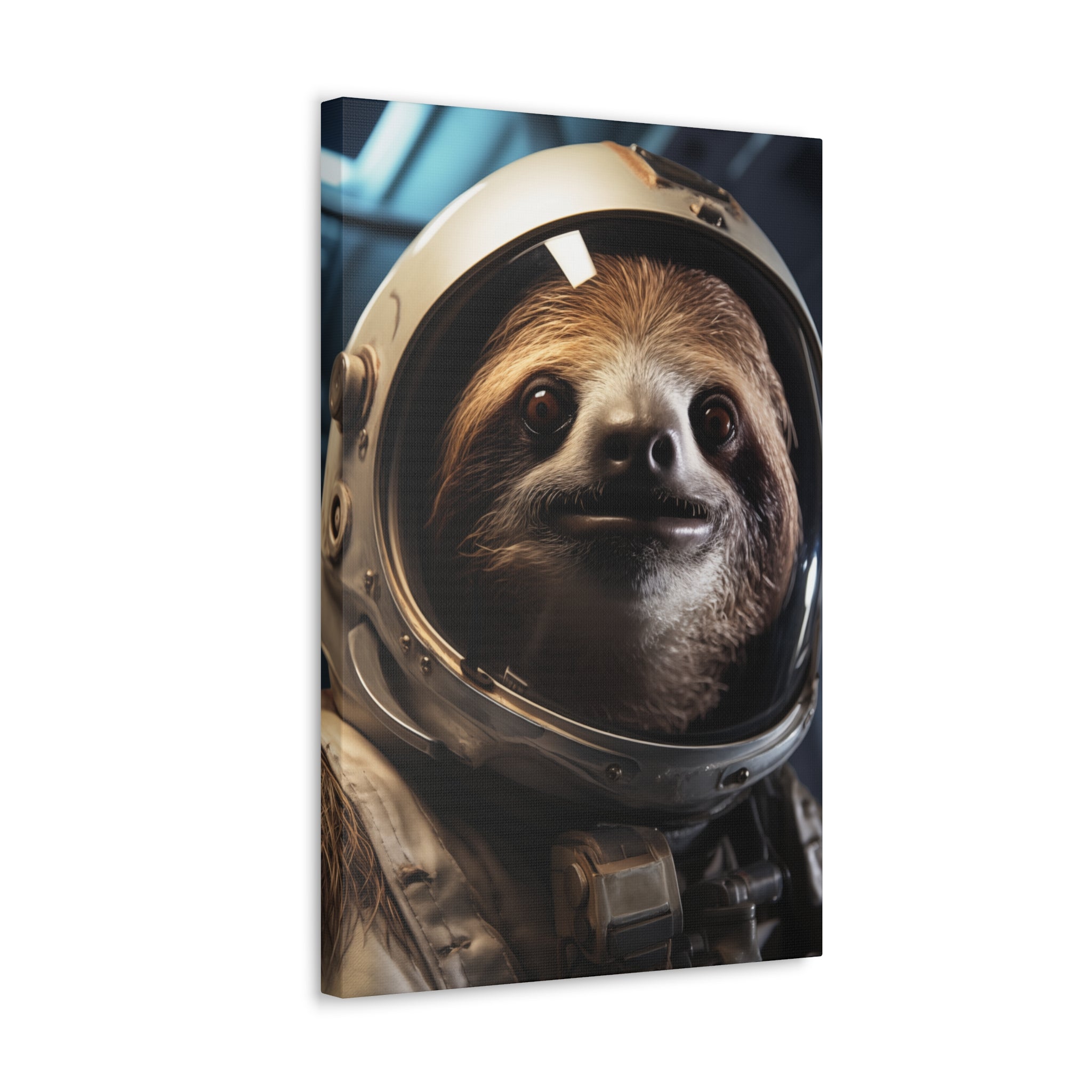 AstroSloth 1 Canvas Wall Art - SynthFrame