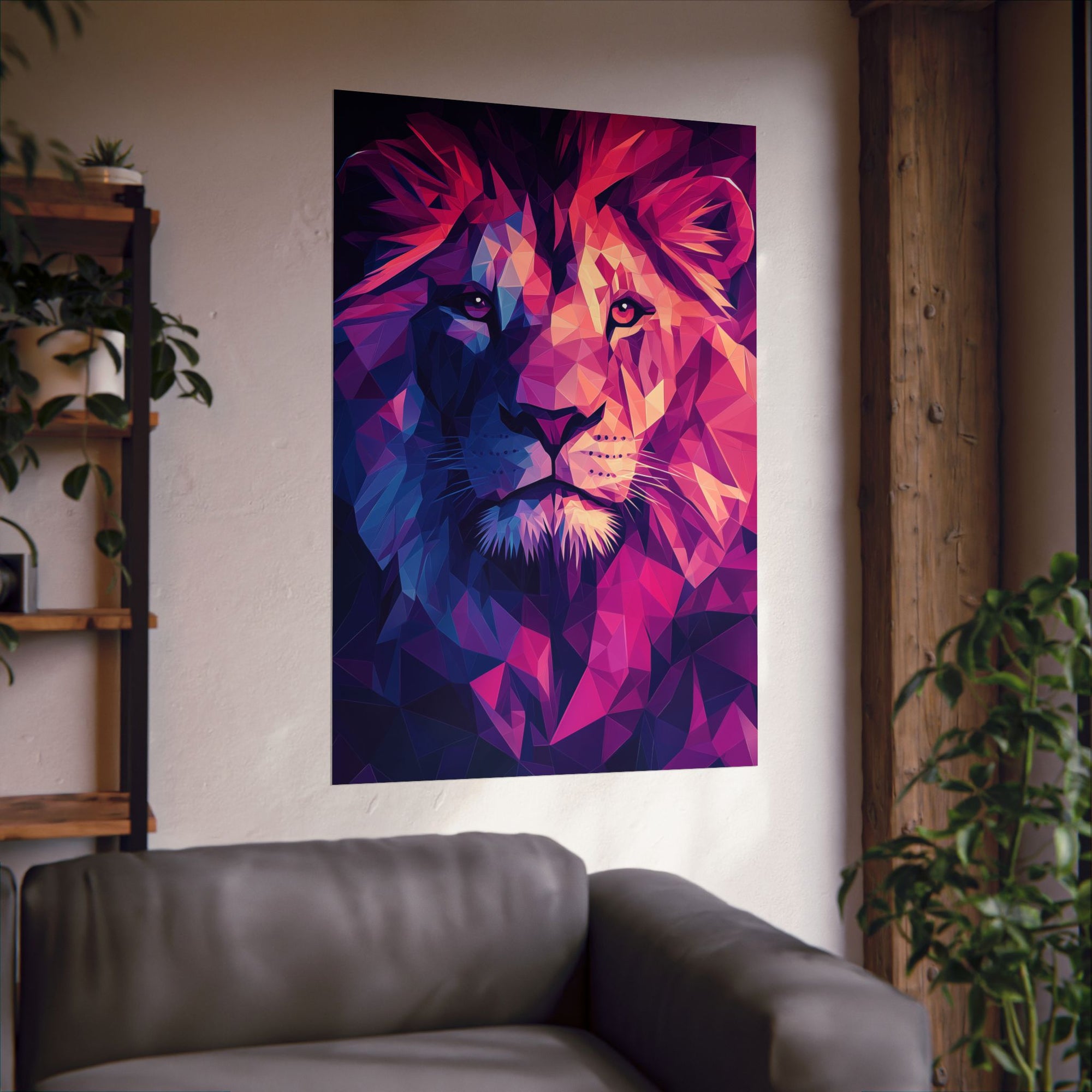 Crystalline Lion Poster