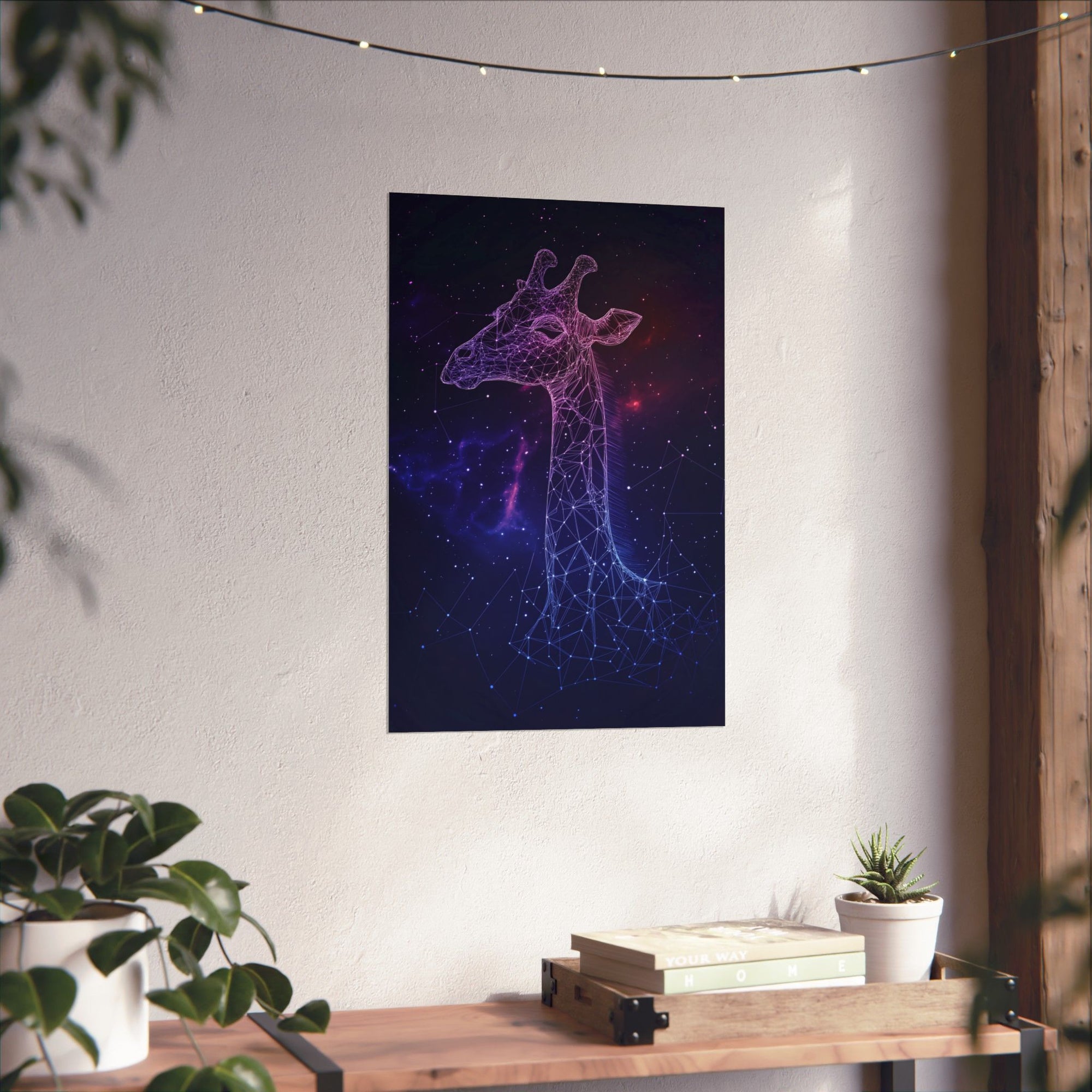 Constellation Giraffe Poster