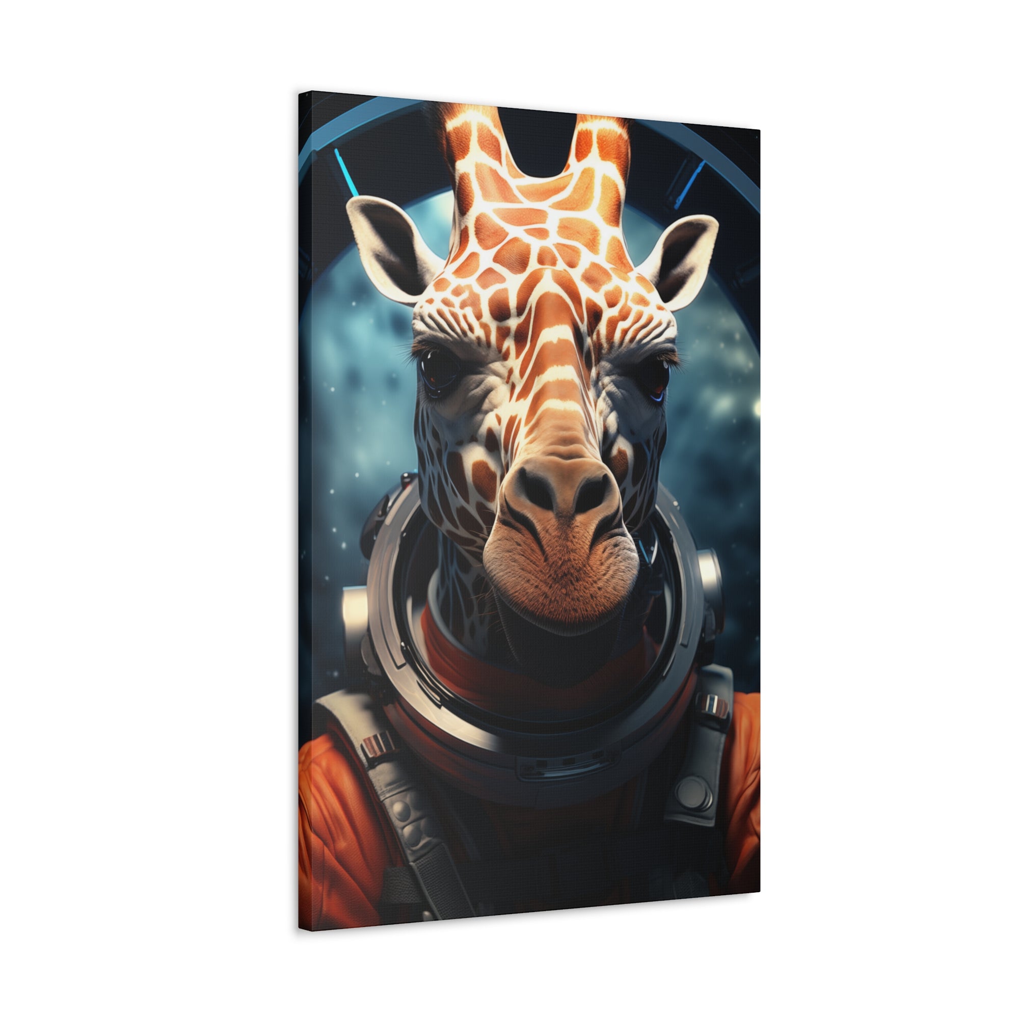 AstroGiraffe 2 Canvas Wall Art - SynthFrame