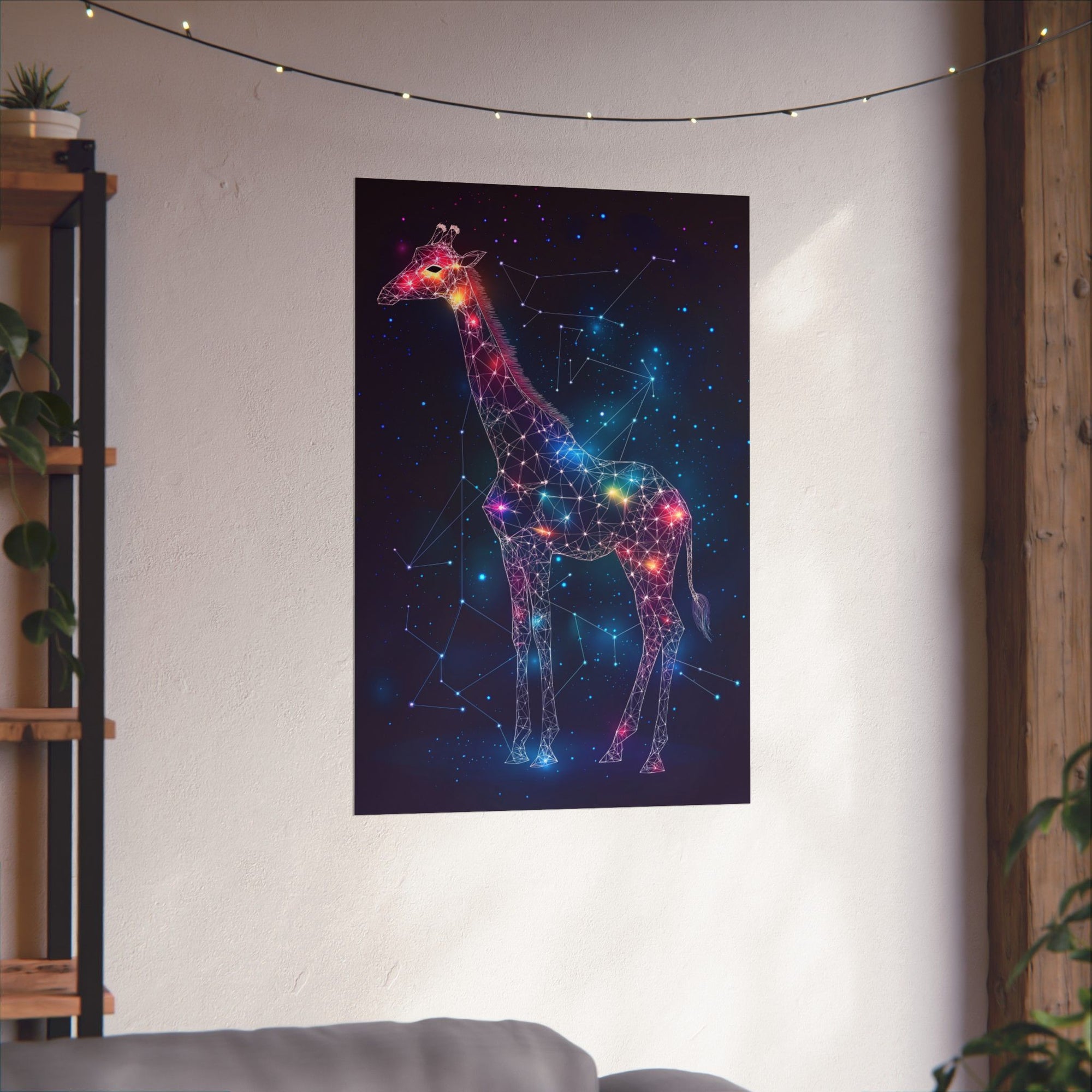 Constellation Giraffe Poster