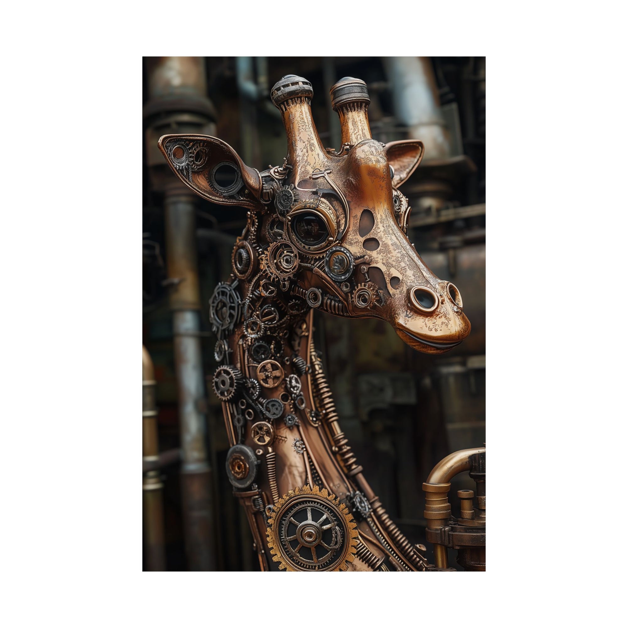 Steampunk Giraffe: Mechanical Marvel Poster