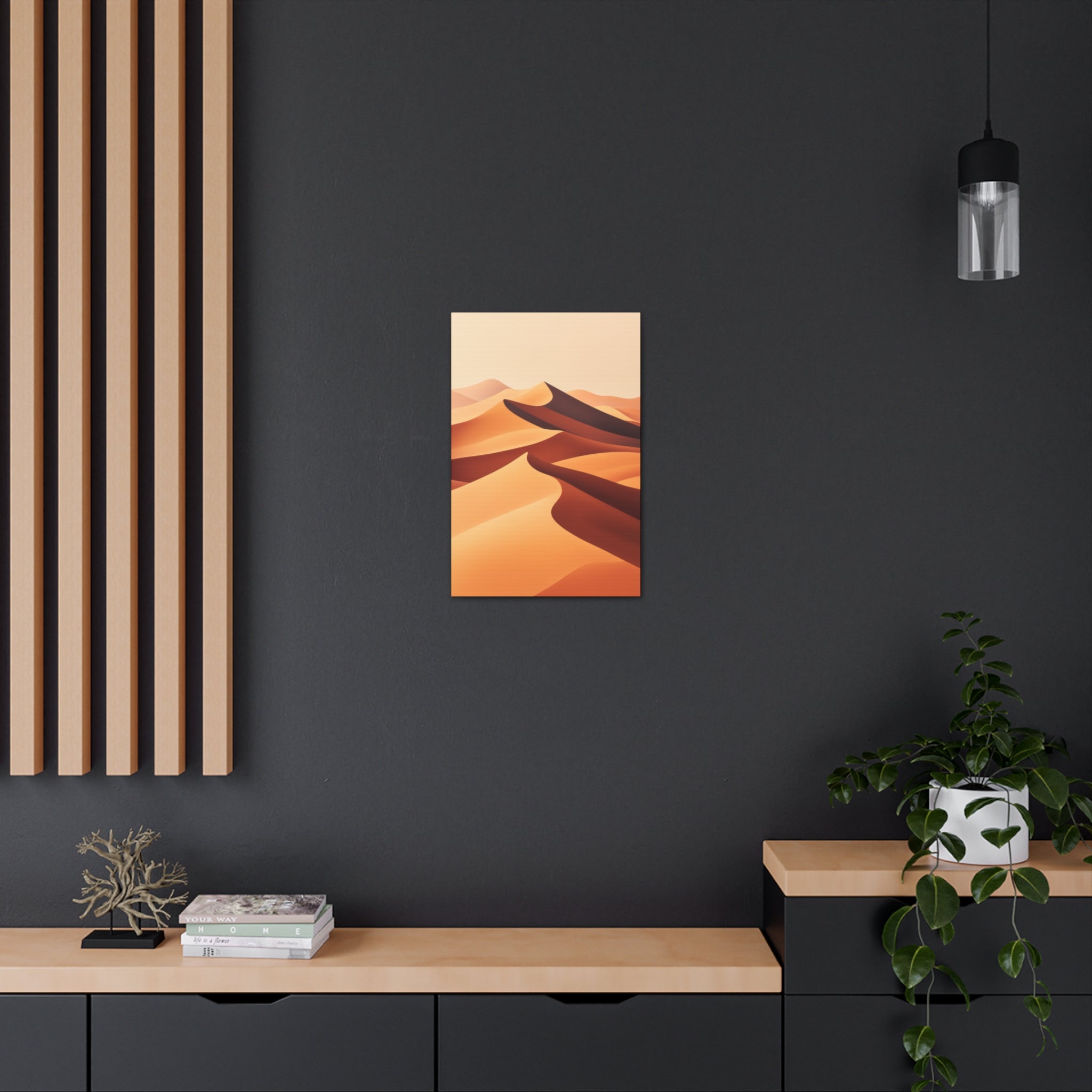 Minimalist Desert Dunes Canvas Wall Art - SynthFrame