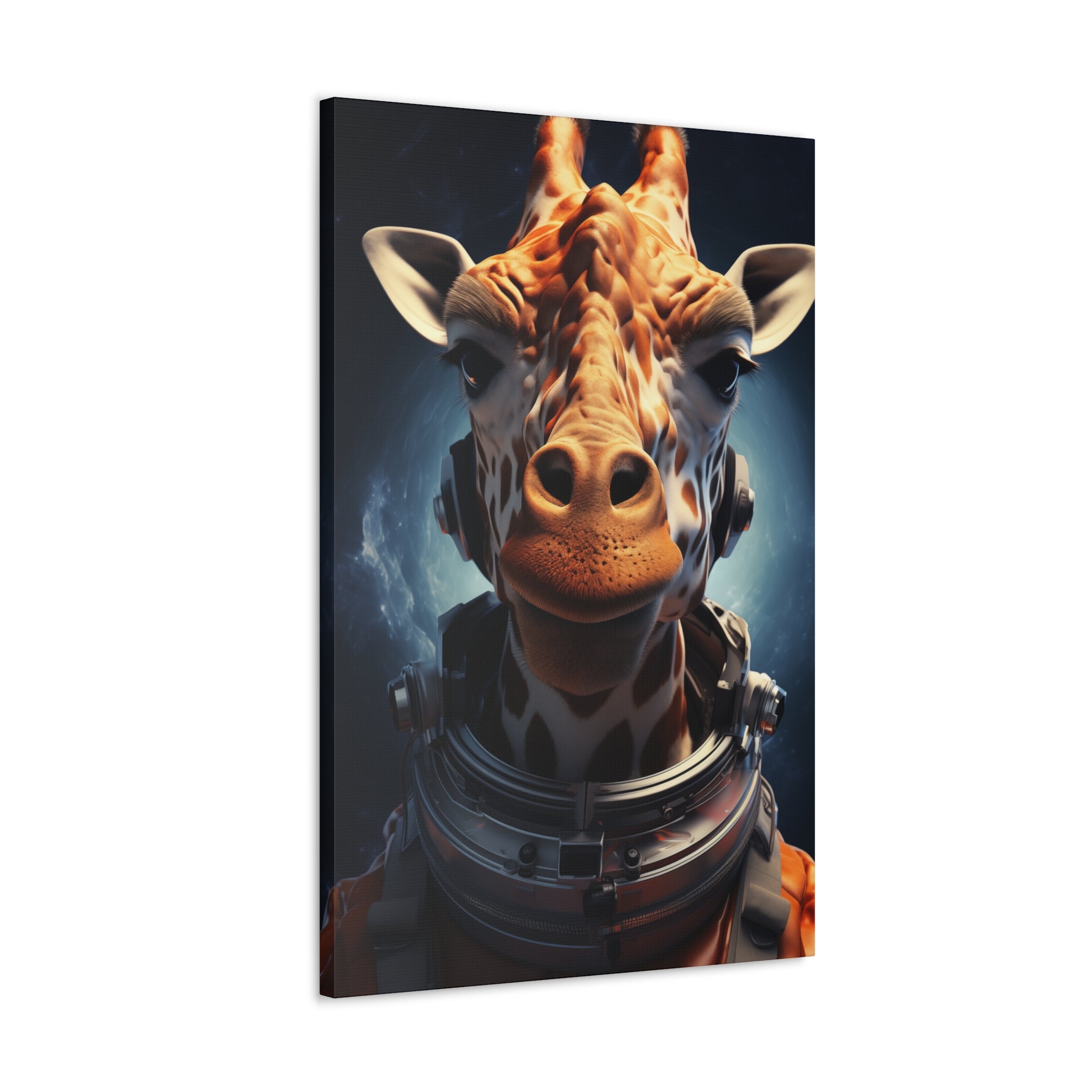 AstroGiraffe 1 Canvas Wall Art - SynthFrame