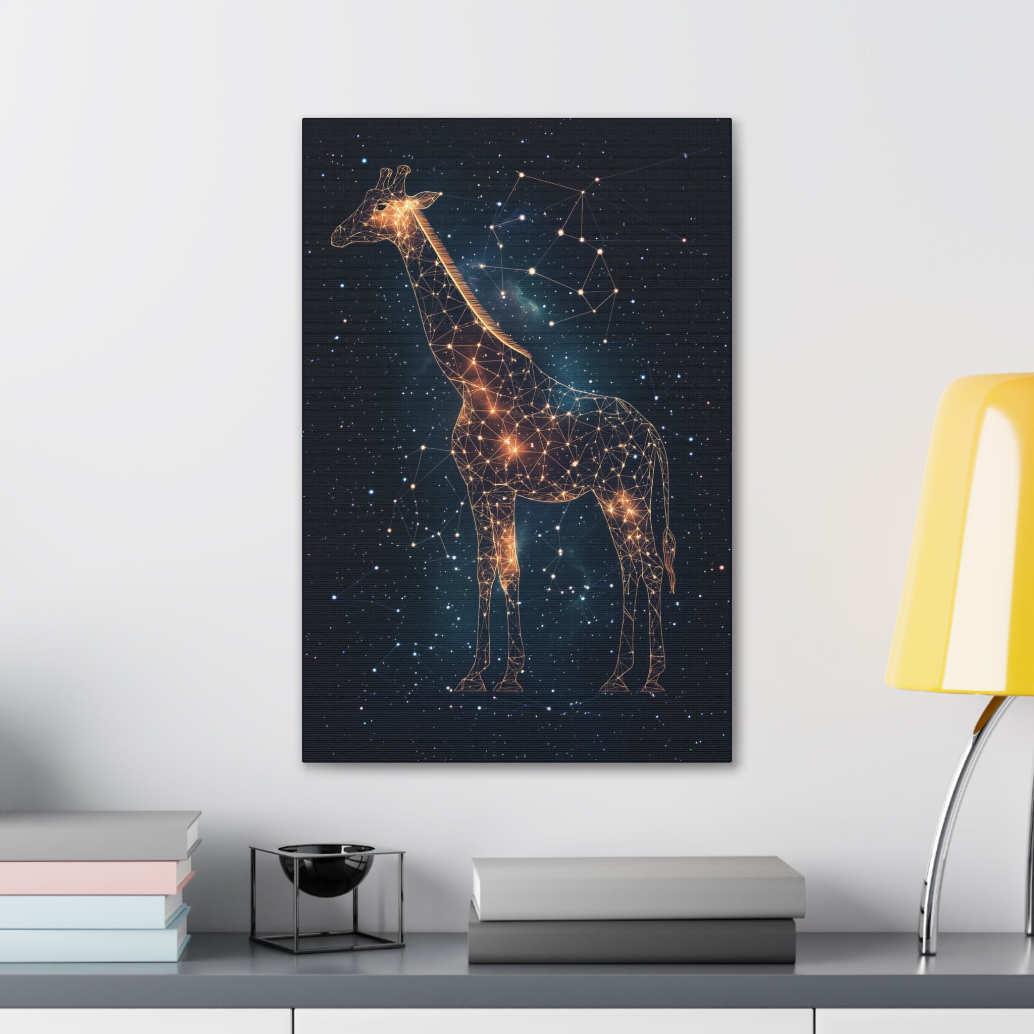 Constellation Giraffe Canvas Wall Art - SynthFrame