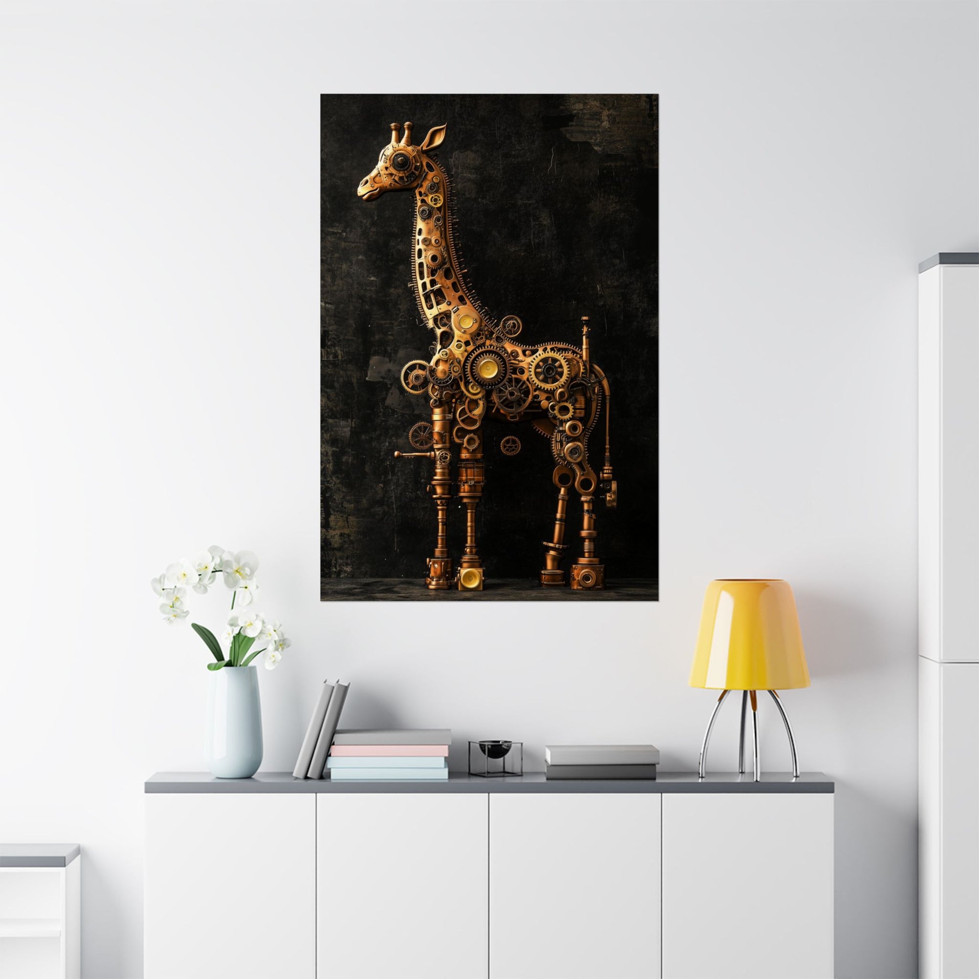 Steampunk Giraffe: Mechanical Marvel Poster