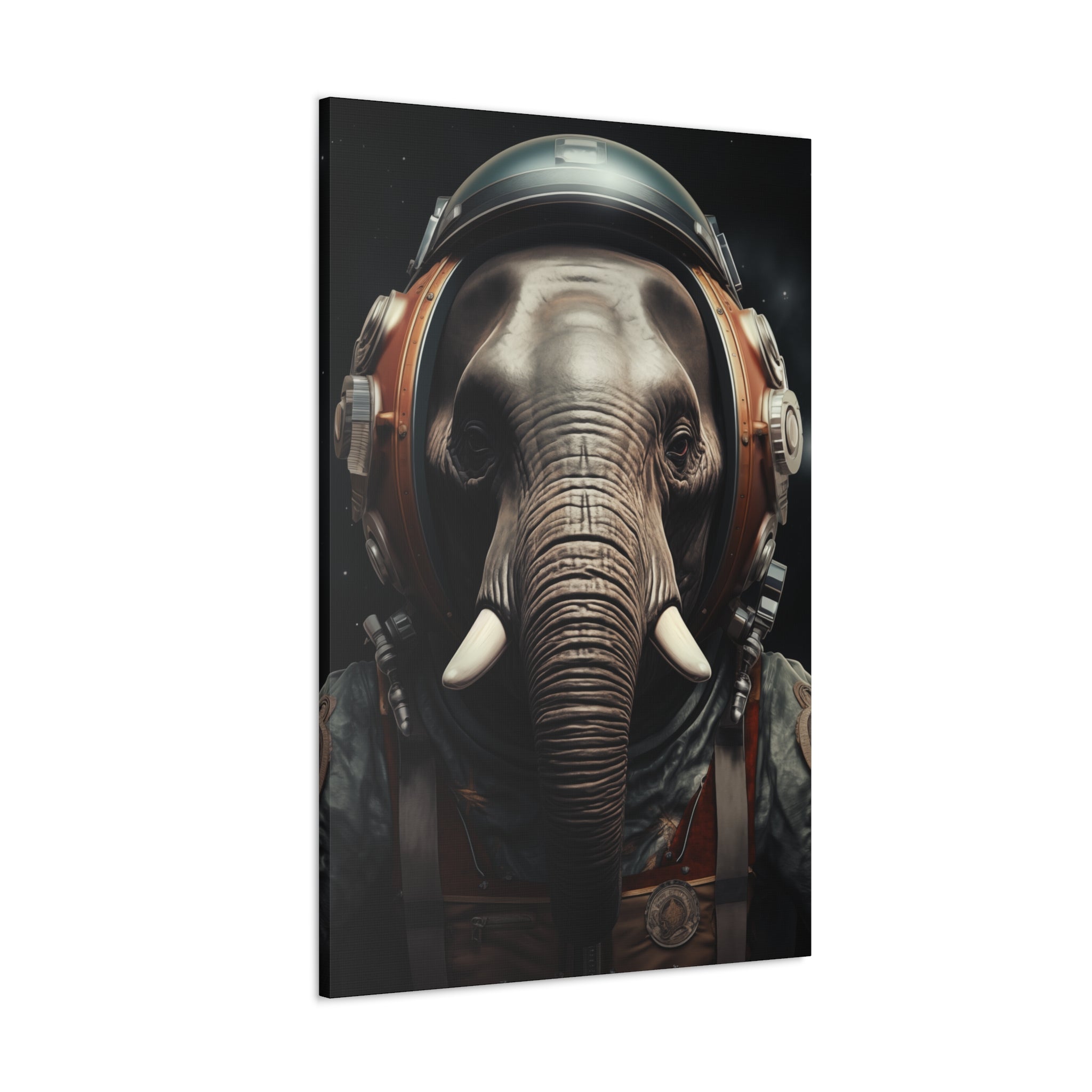 AstroElephant 2 Canvas Wall Art - SynthFrame