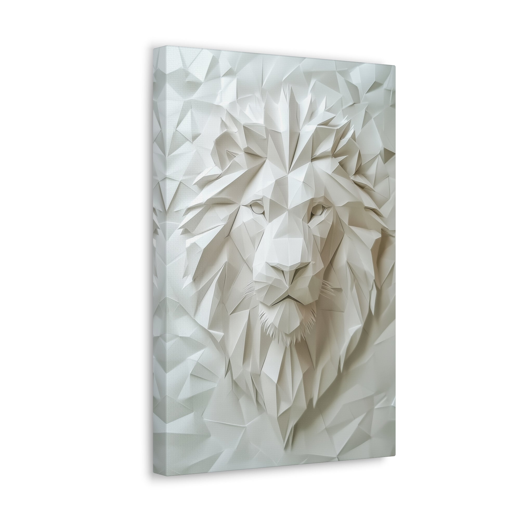 Folded Lion Canvas Wall Art - SynthFrame