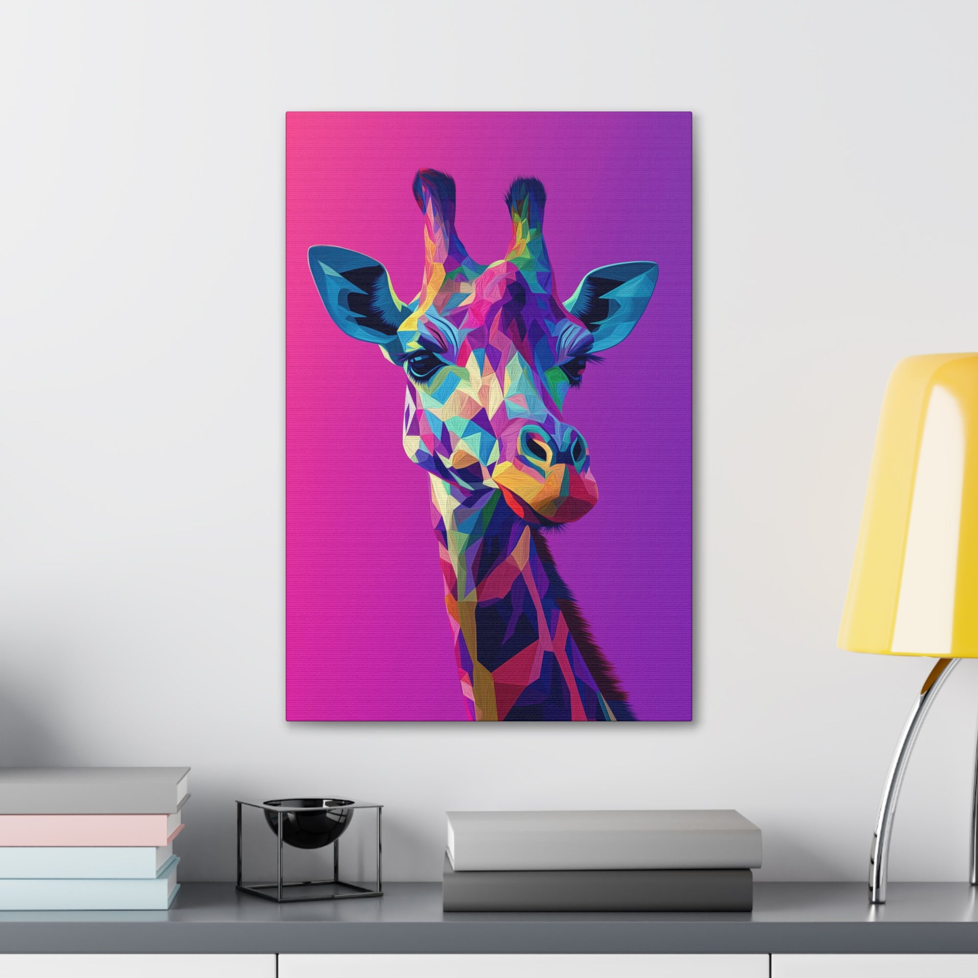 Crystalline Giraffe Canvas Wall Art - SynthFrame