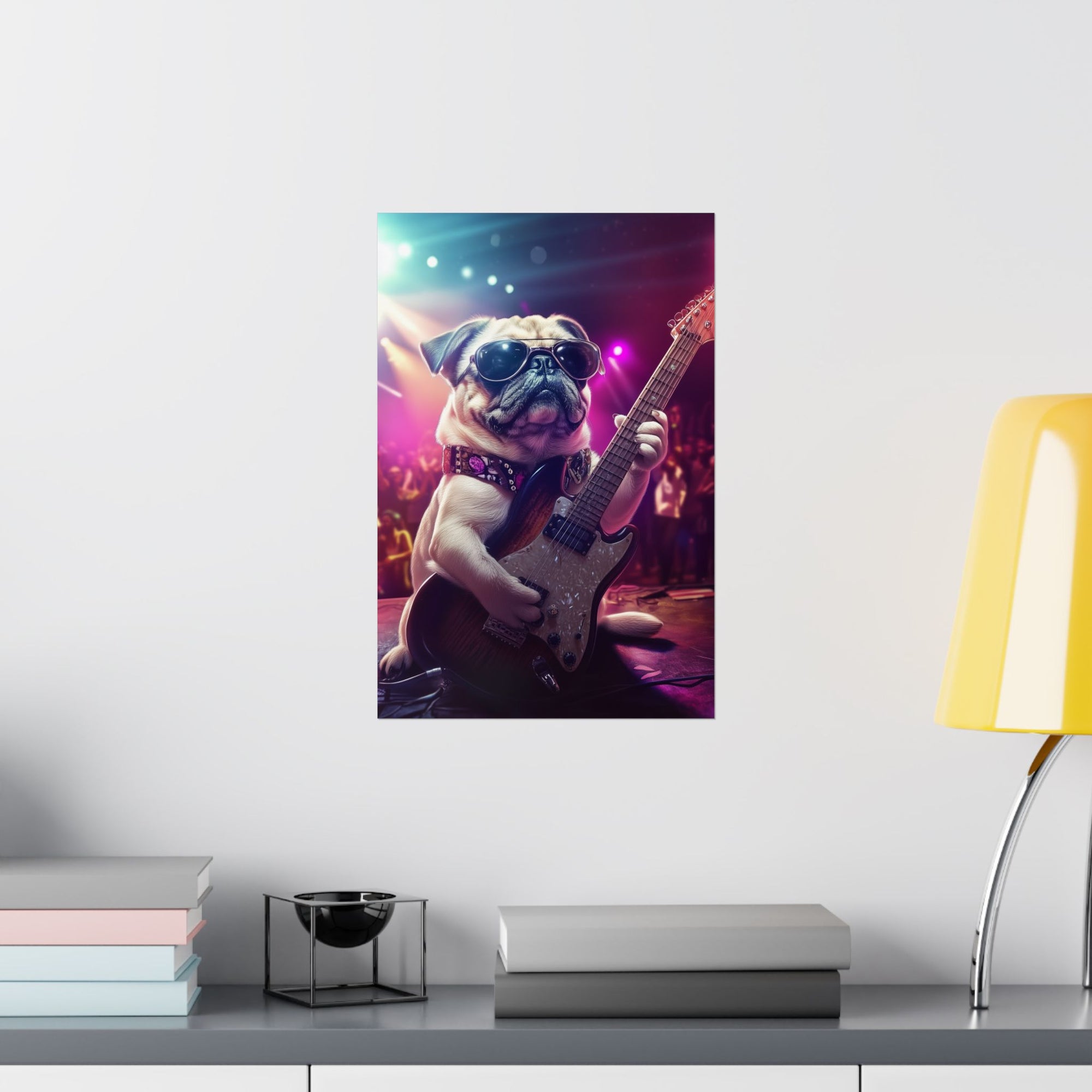 Rockstar Pug Poster