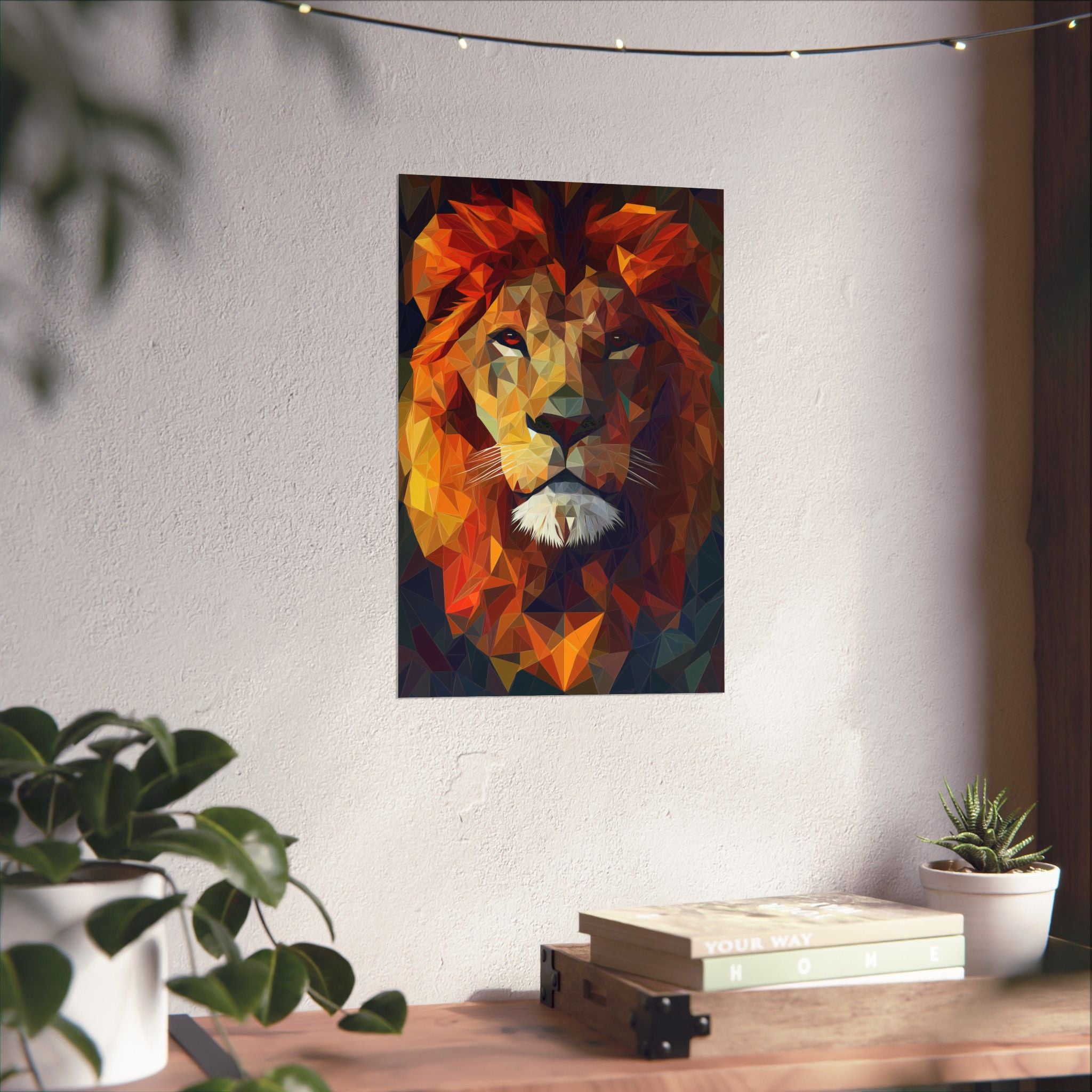 Crystalline Lion Poster