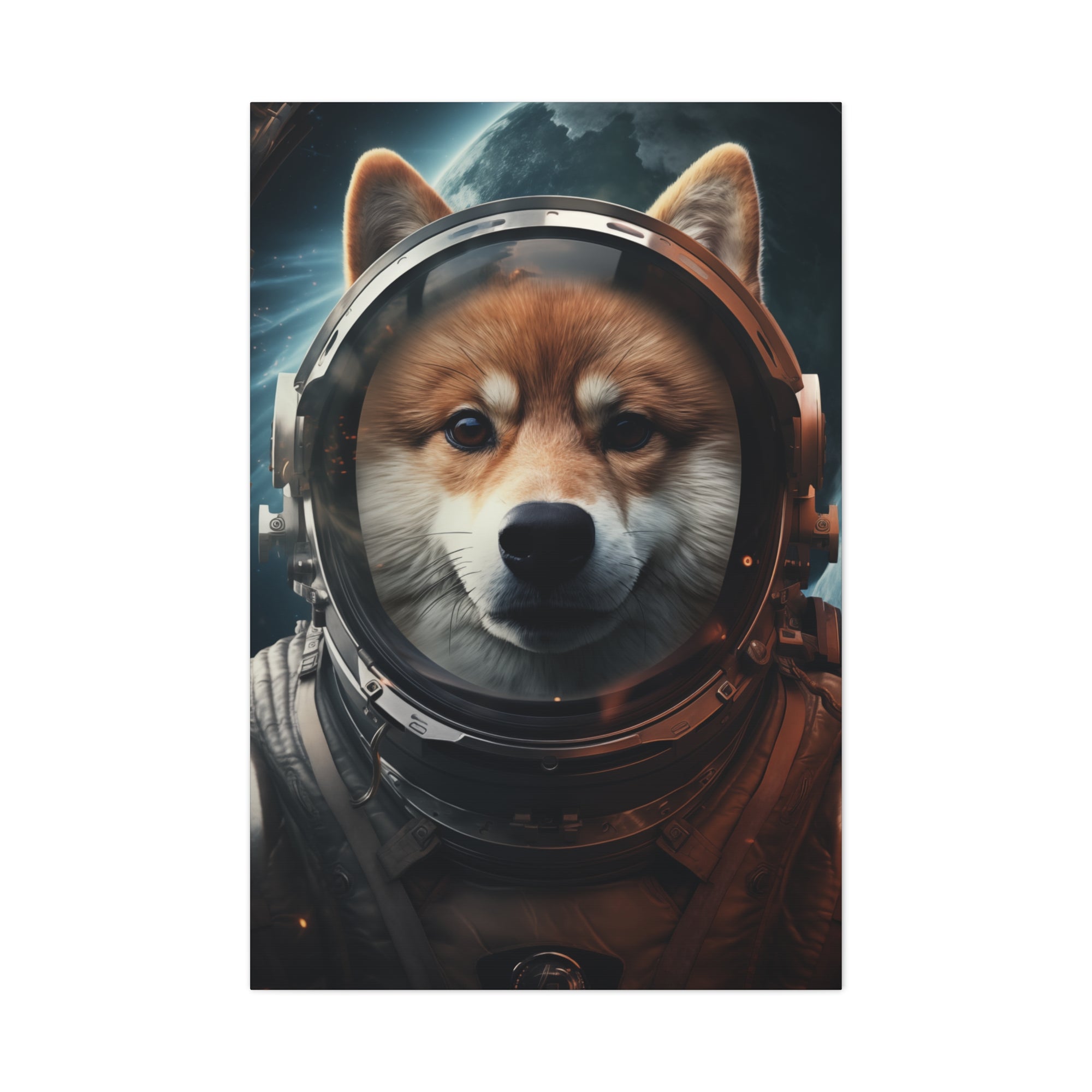 AstroDog 2 Canvas Wall Art - SynthFrame