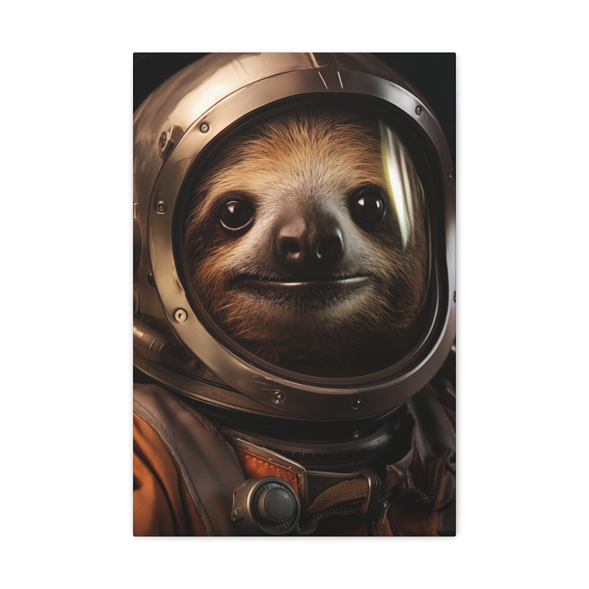 AstroSloth 2 Canvas Wall Art - SynthFrame