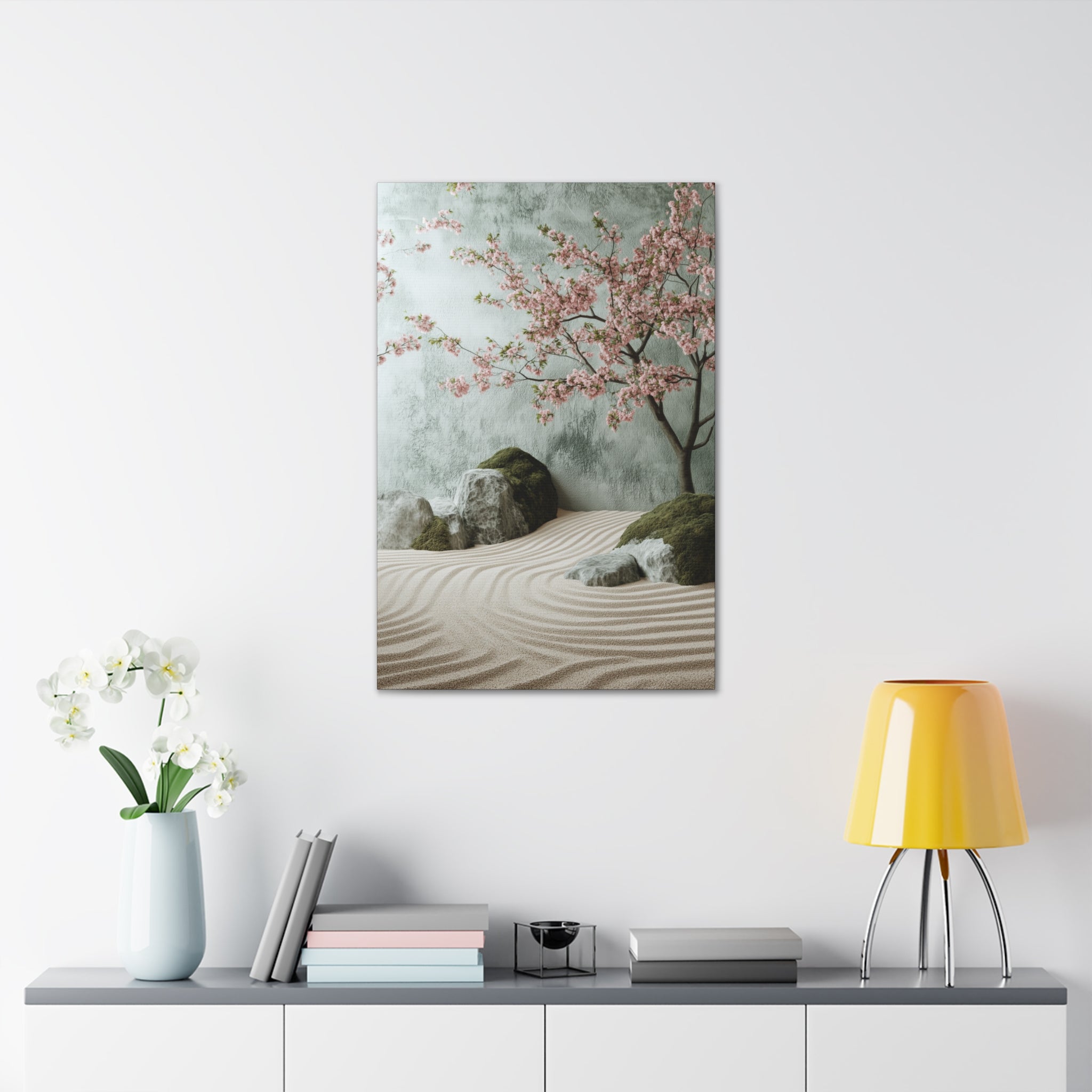 Zen Japanese Garden Canvas Wall Art - SynthFrame