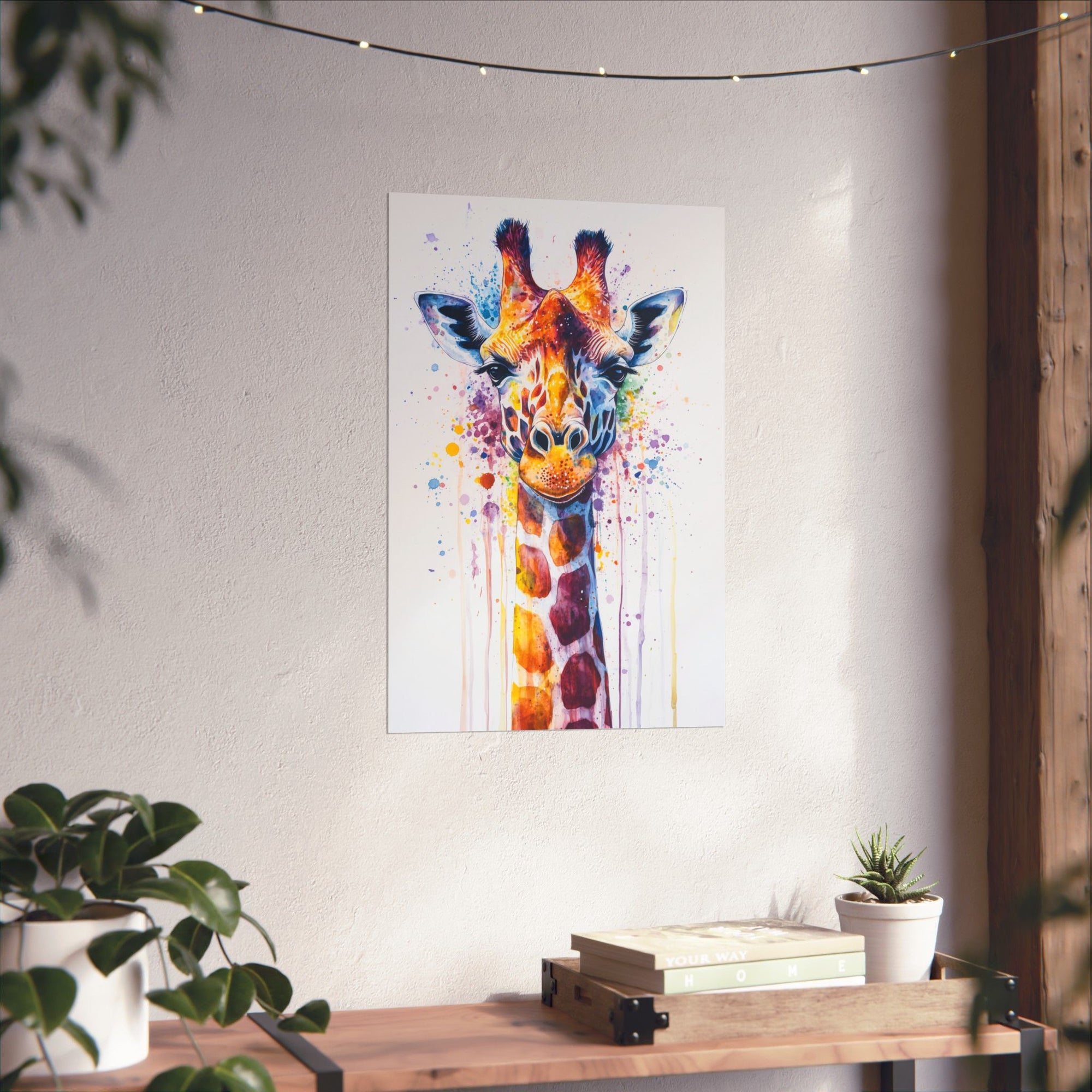 Watercolor Giraffe Poster